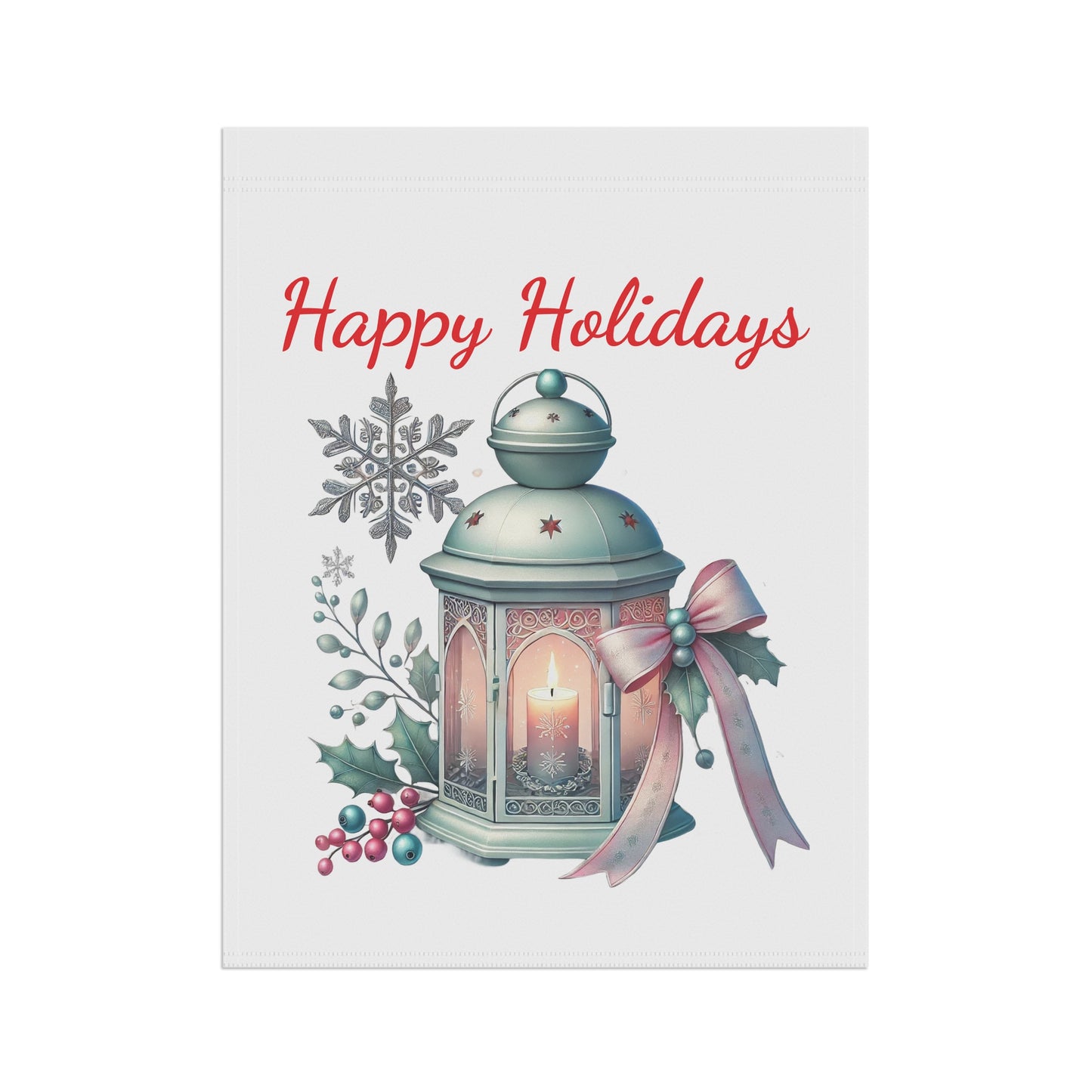 Joyful Holiday Lantern Garden Flag
