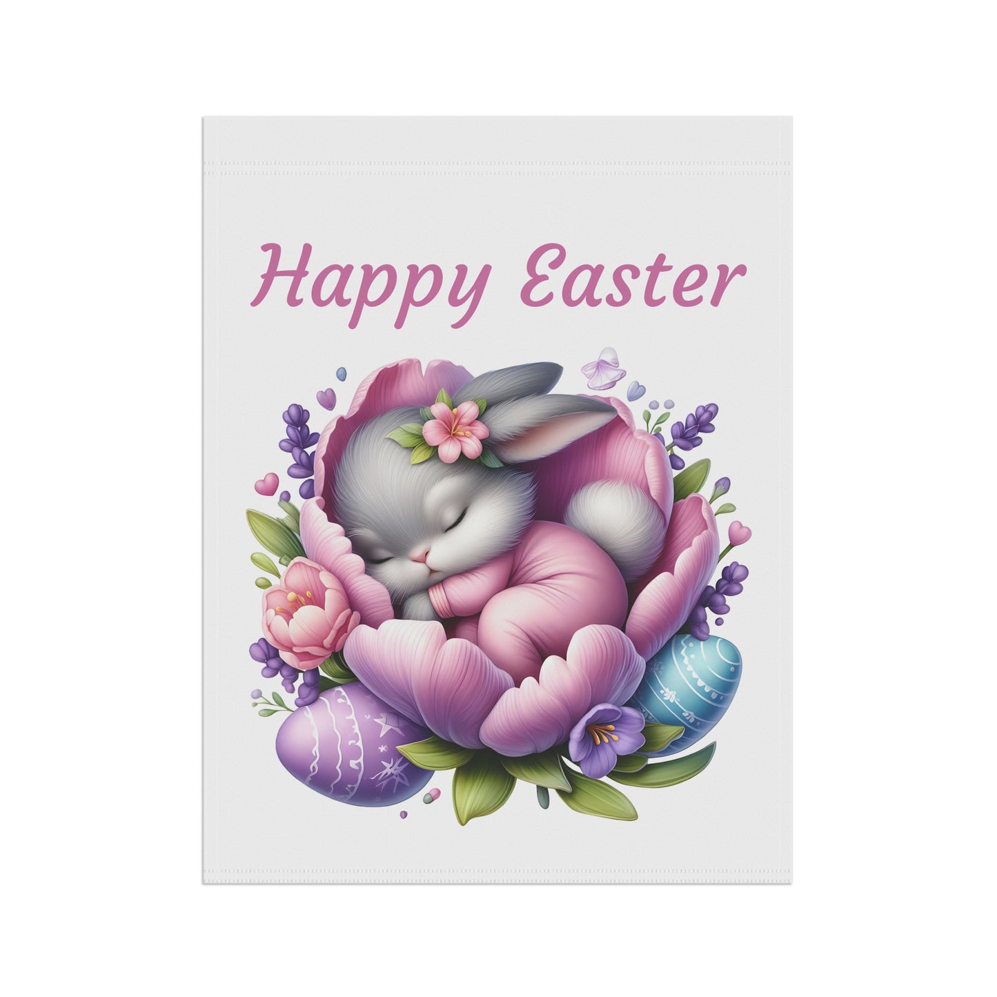 Sleeping Bunny Easter Garden Flag