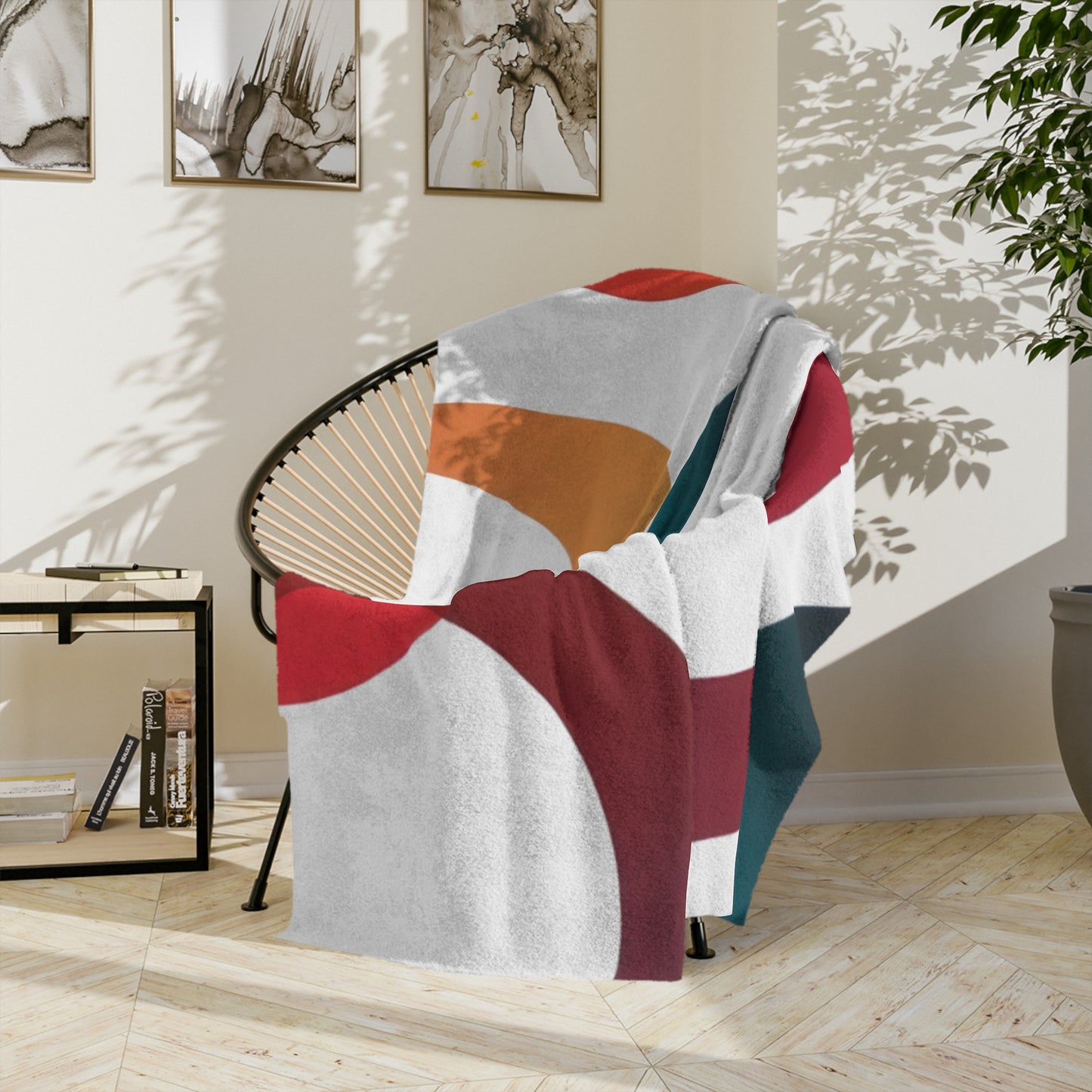 Modern Rings Velveteen Blanket