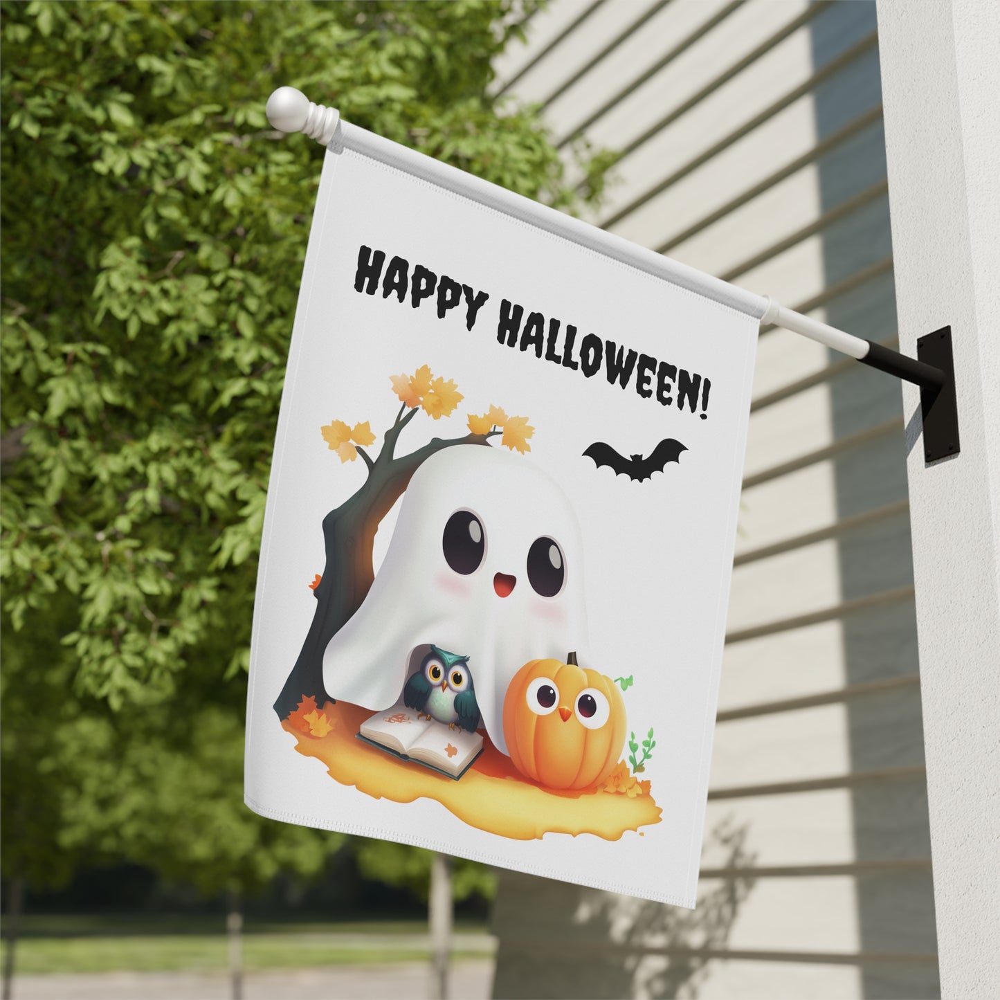 Sweet Little Ghost Garden Flag