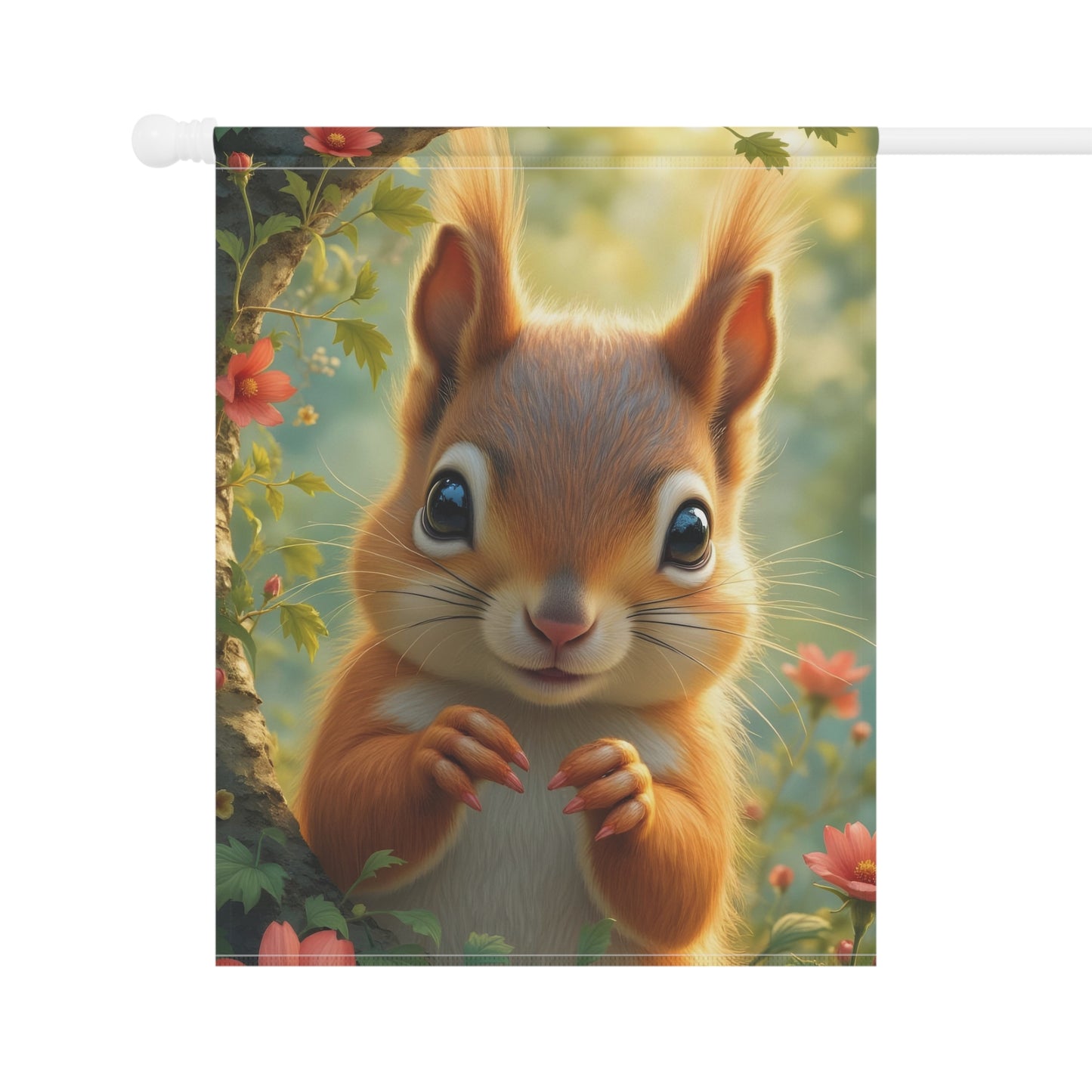 Cute Squirrel Garden Flag
