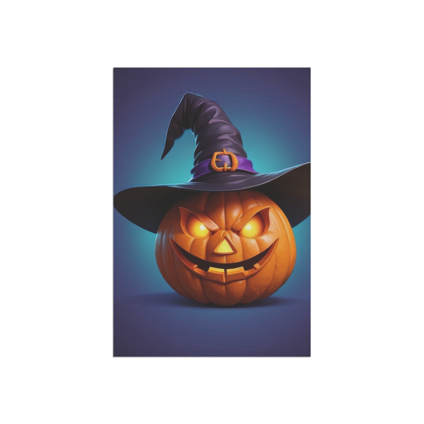 Mischievous Jack-o'-Lantern Witch Hat Halloween Garden Flag