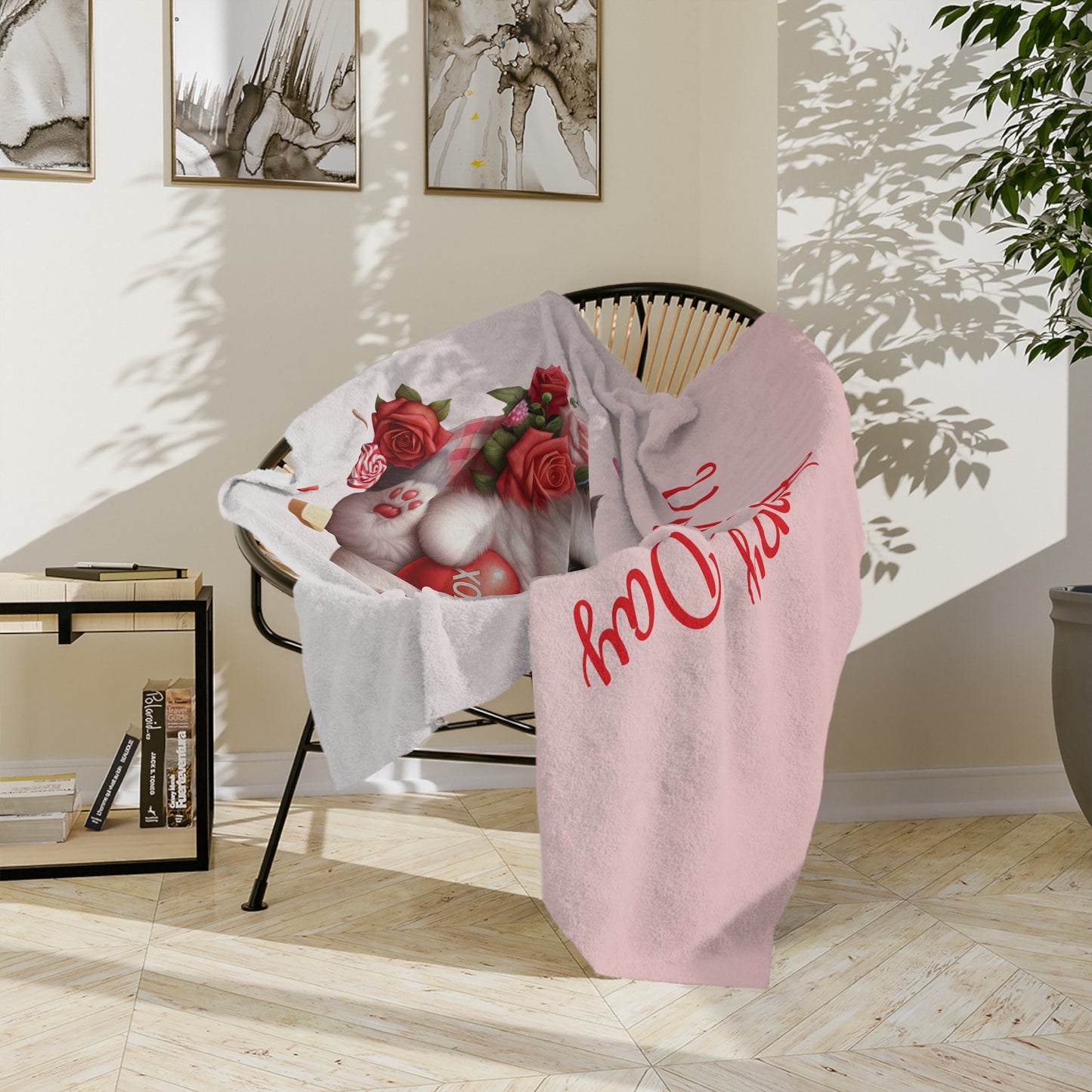 "Happy Valentine's Day" Kitten Blanket