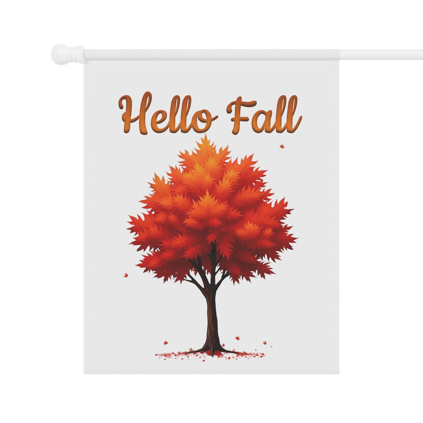 Hello Fall Garden Flag with Autumn Tree