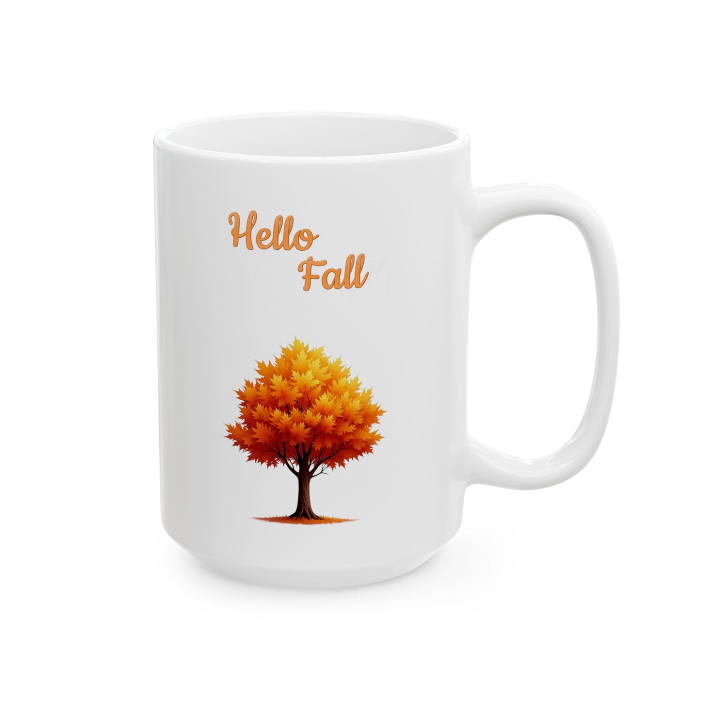 Hello Fall Golden Autumn Tree Coffee Mug