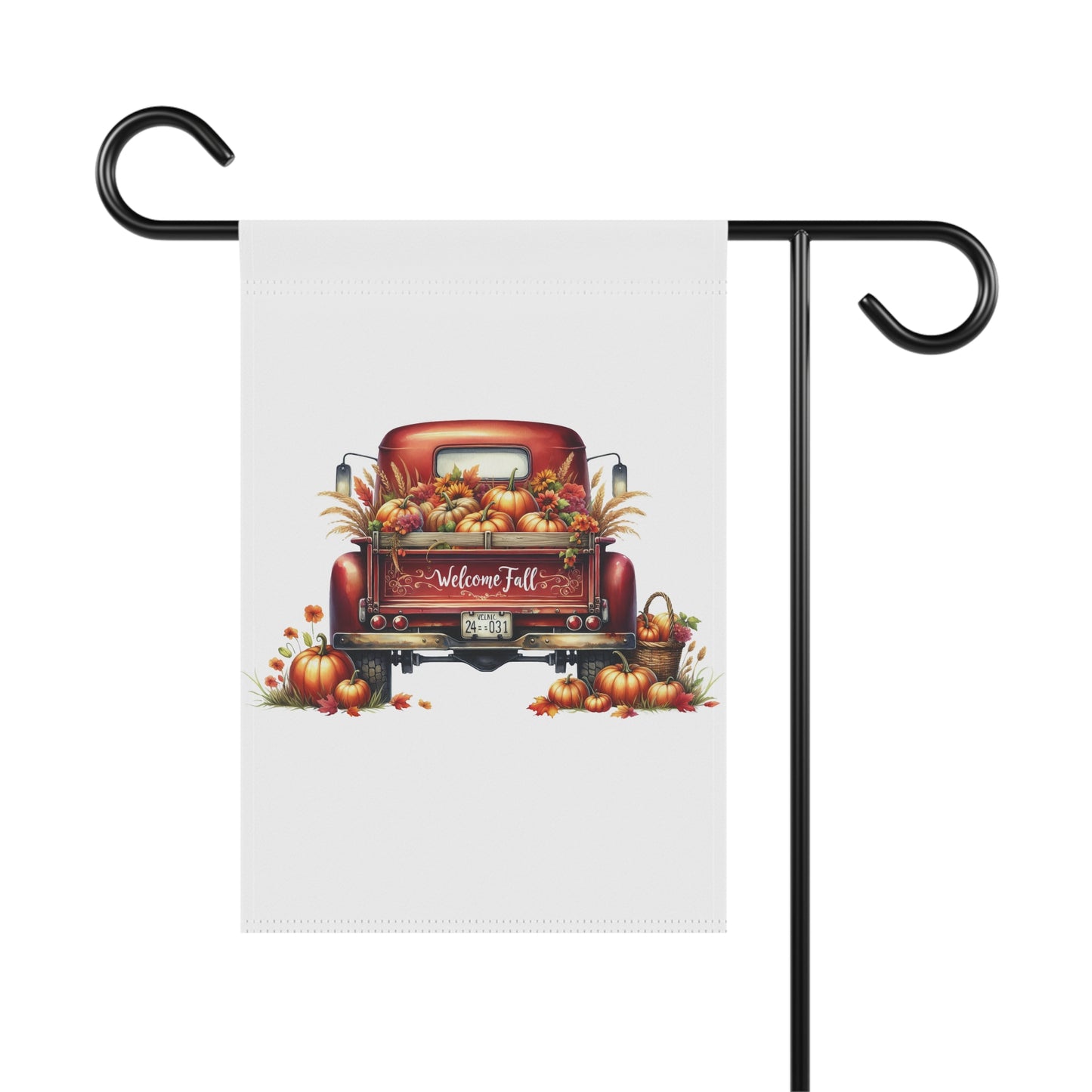 Vintage Truck Welcome Fall Flag