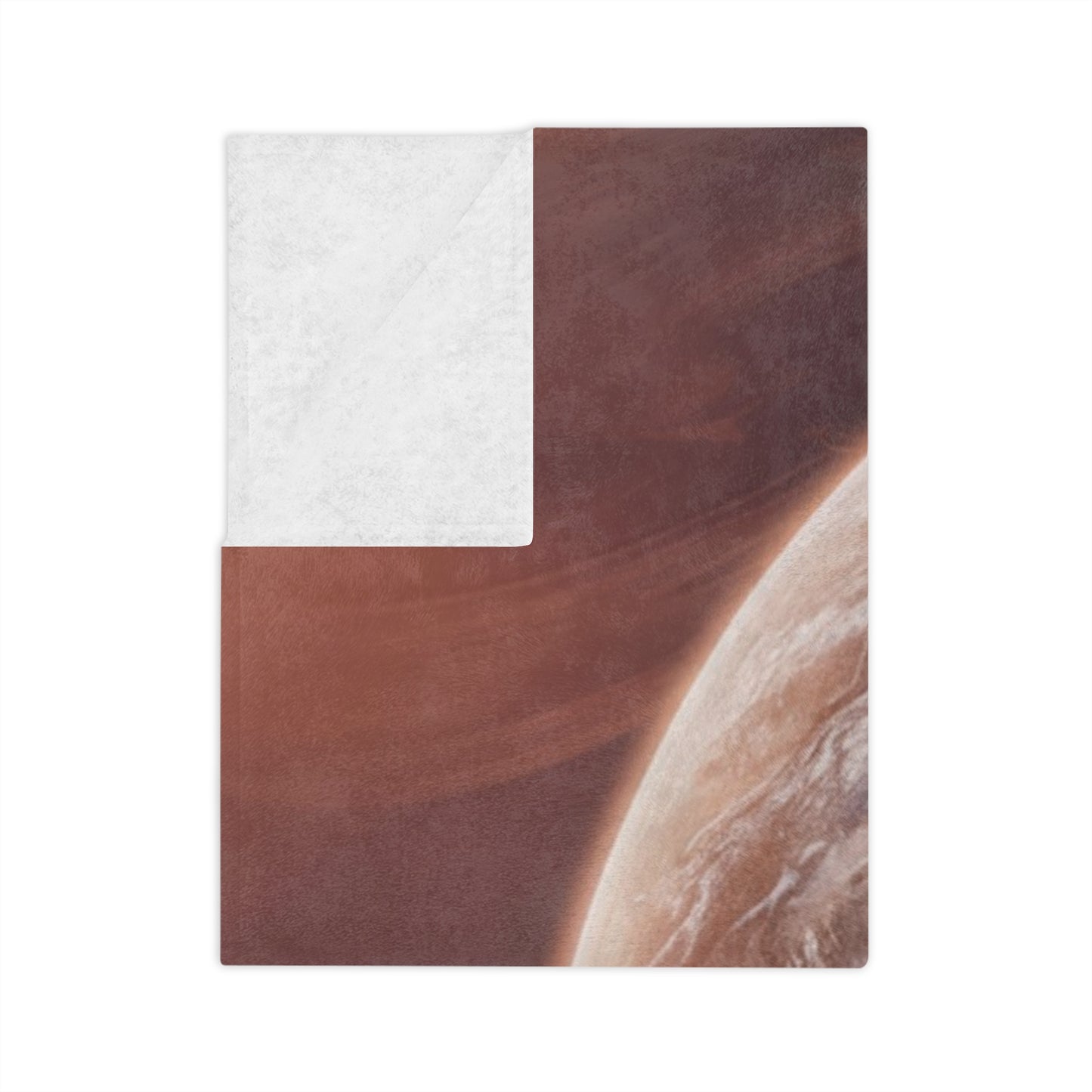 Space Sunset Velveteen Throw Blanket