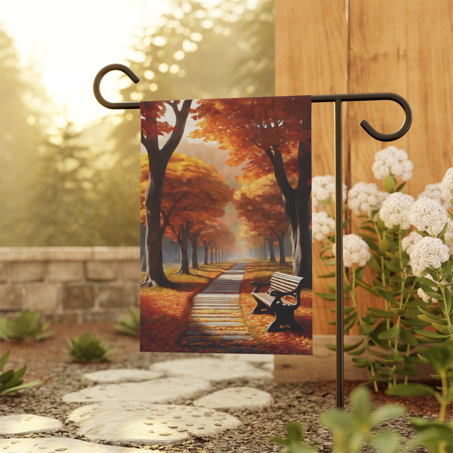 Picturesque Fall Garden Flag