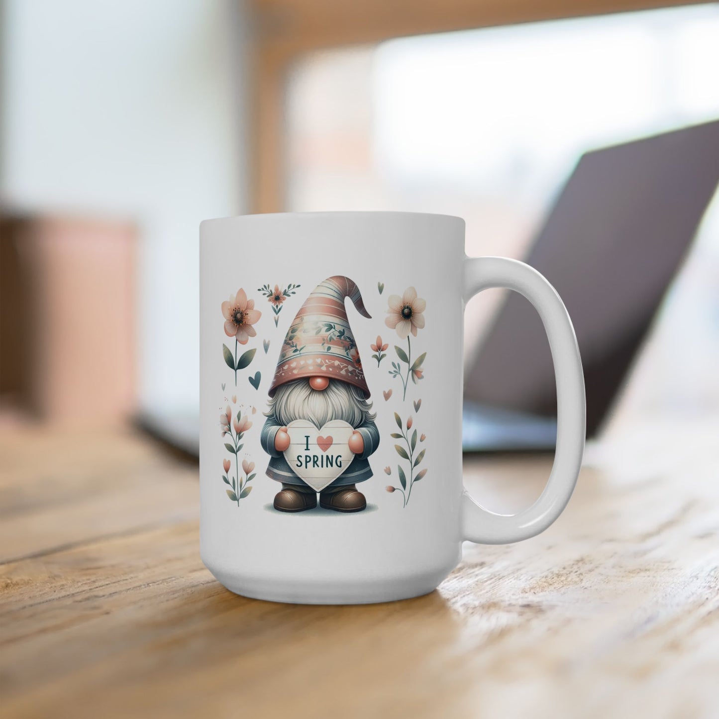 "I Love Spring" Gnome Coffee Mug