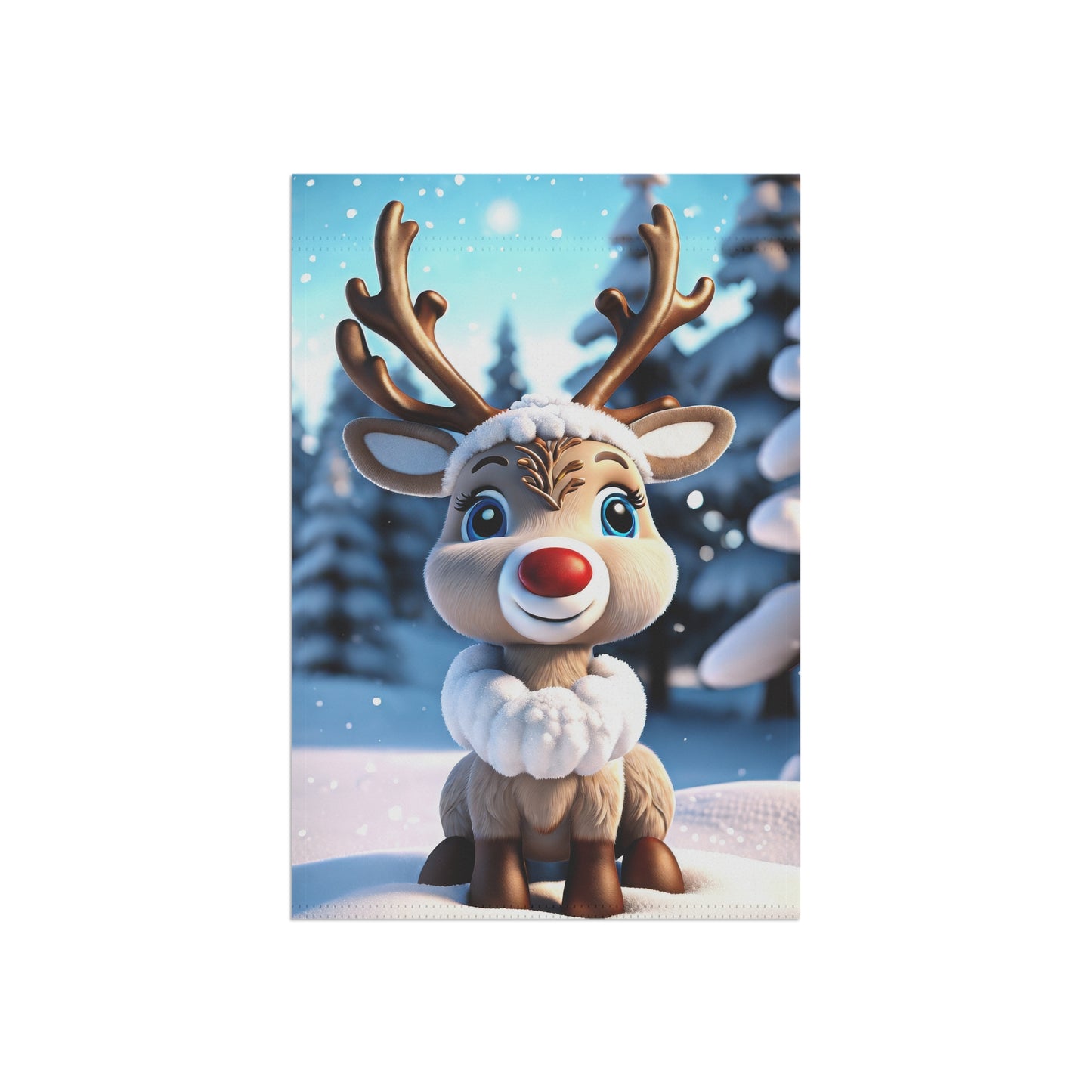 Delightful Little Reindeer Holiday Garden Flag/ House Banner