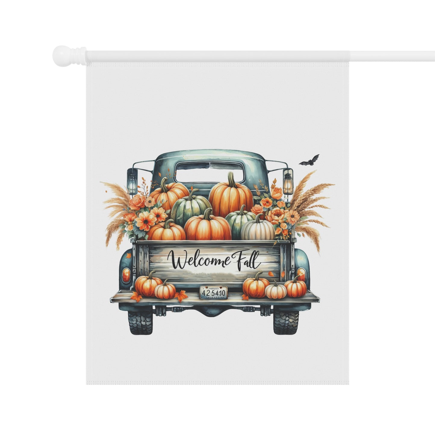 "Welcome Fall" Vintage Truck & Pumpkin Garden Flag
