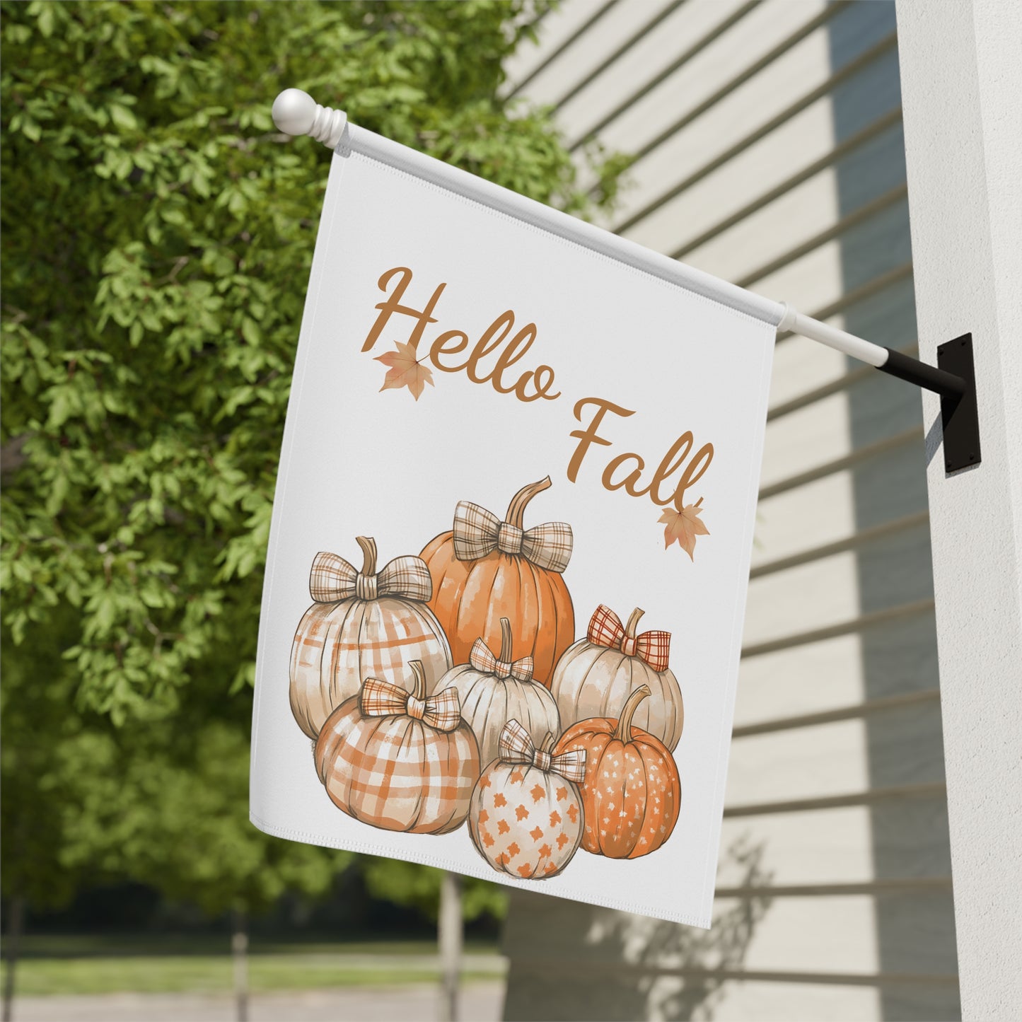 "Hello Fall" Pumpkin Patch Garden Flag