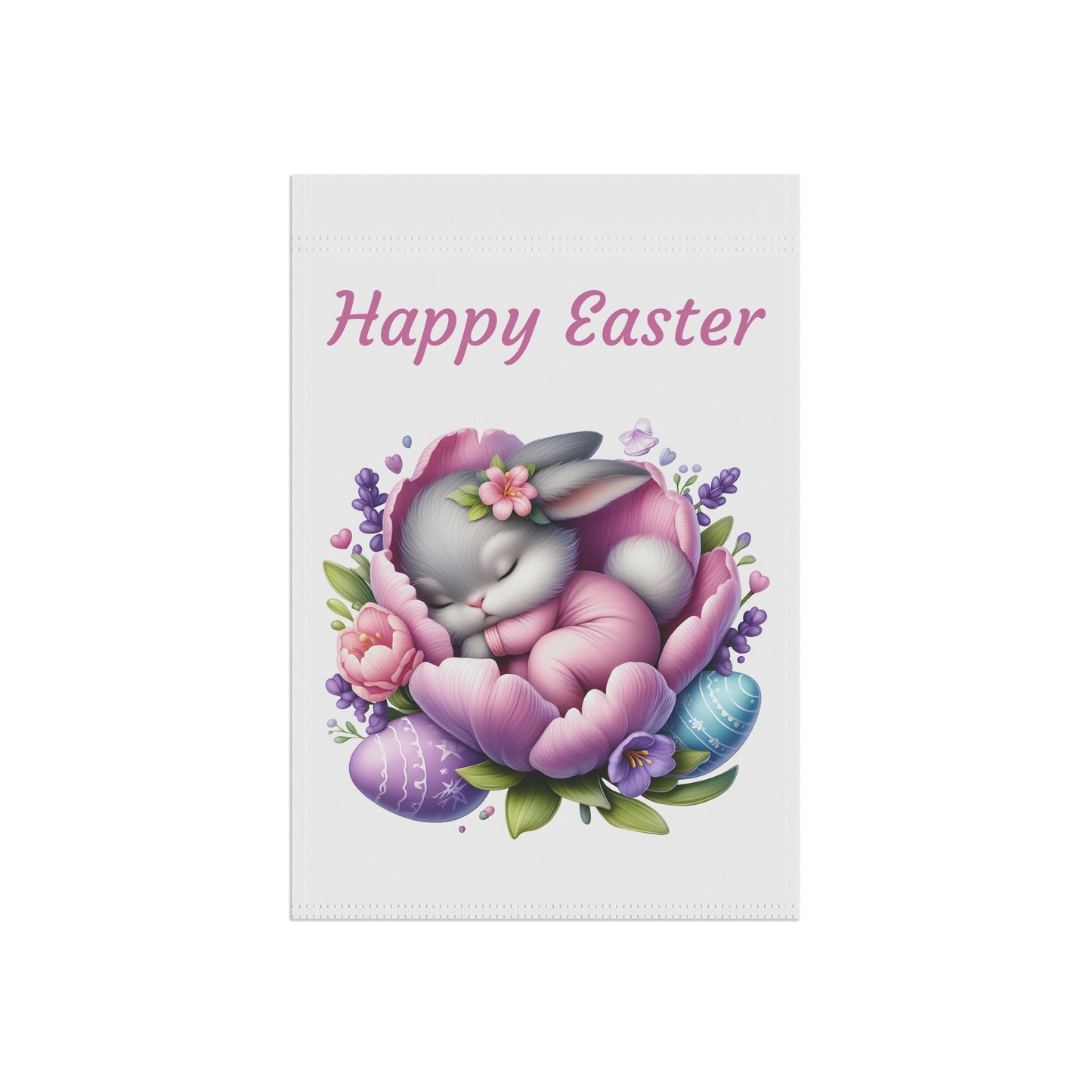 Sleeping Bunny Easter Garden Flag