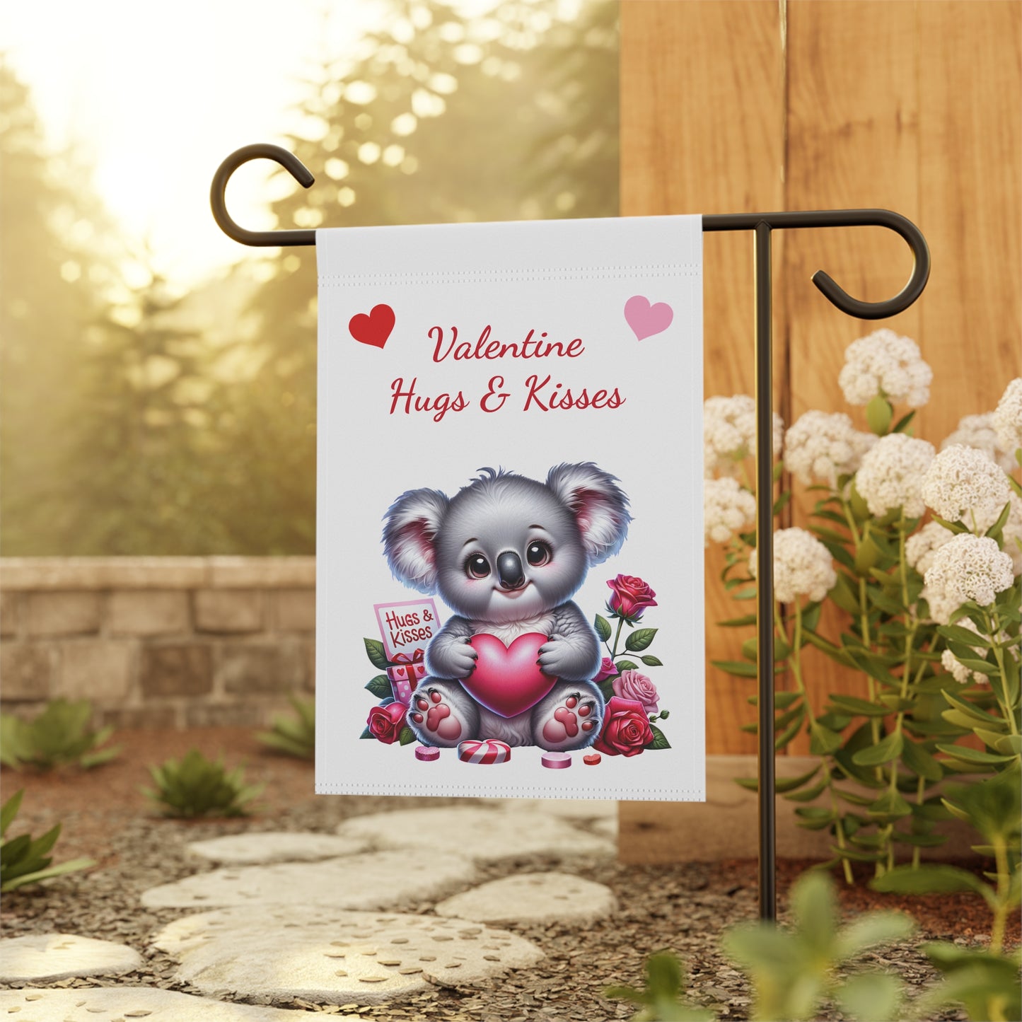 Valentine Koala Garden Flag