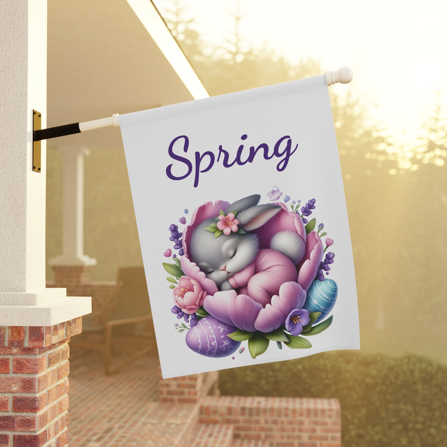 Sweet Dreams Bunny & Easter Eggs Garden Flag