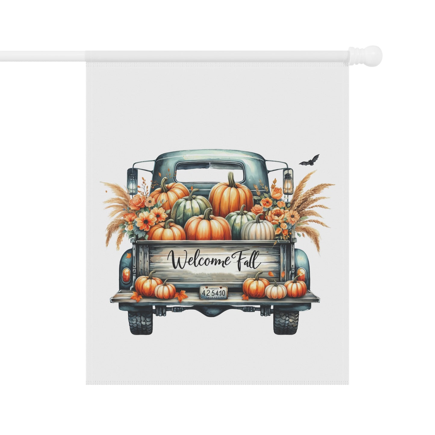 "Welcome Fall" Vintage Truck & Pumpkin Garden Flag