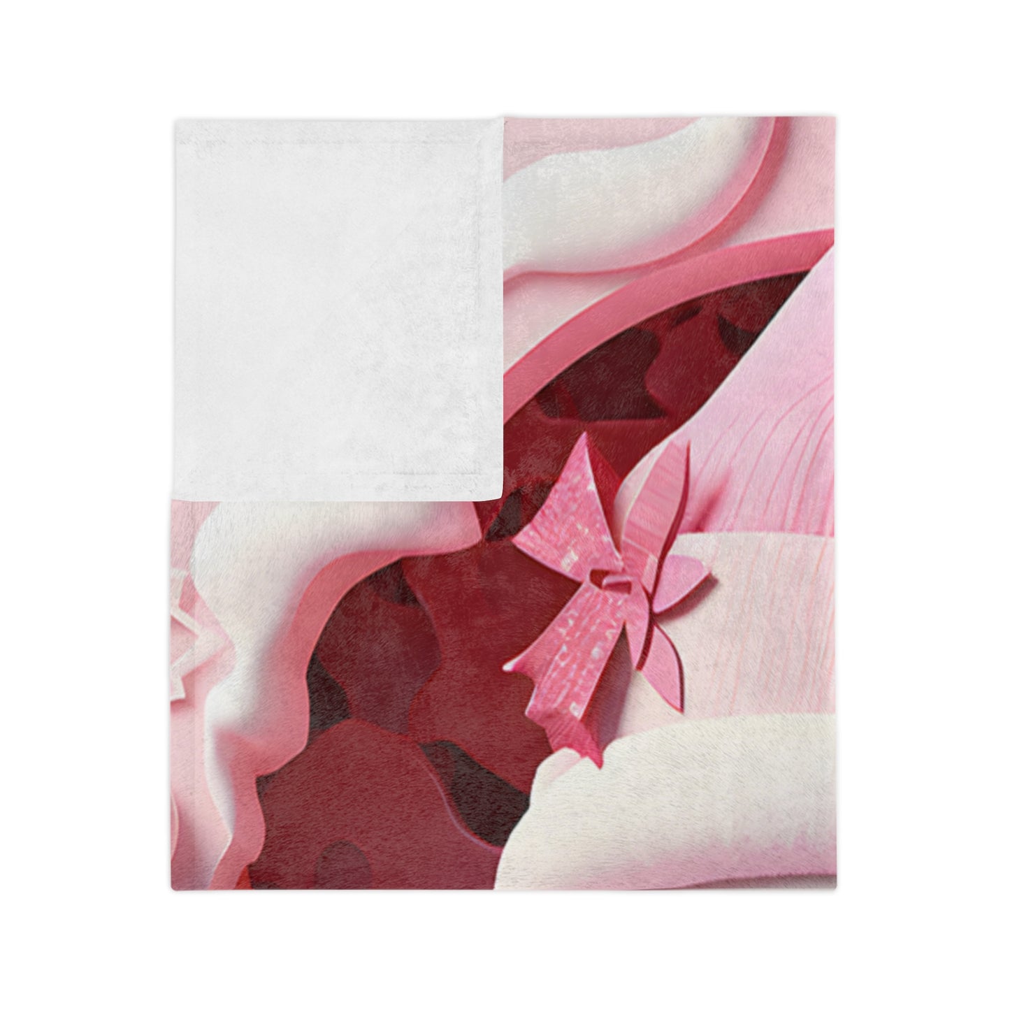 Cute pink snowman Velveteen Blanket