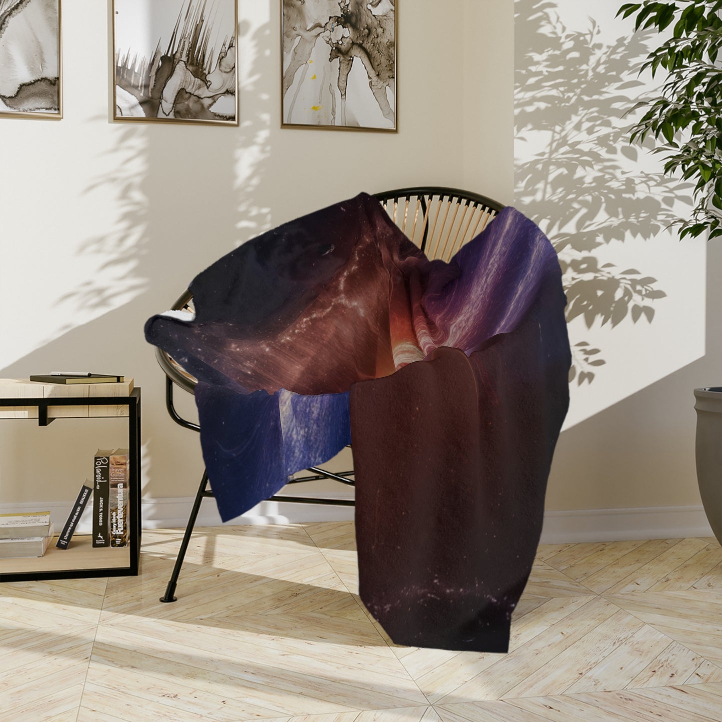 Stellar Collision Velveteen Throw