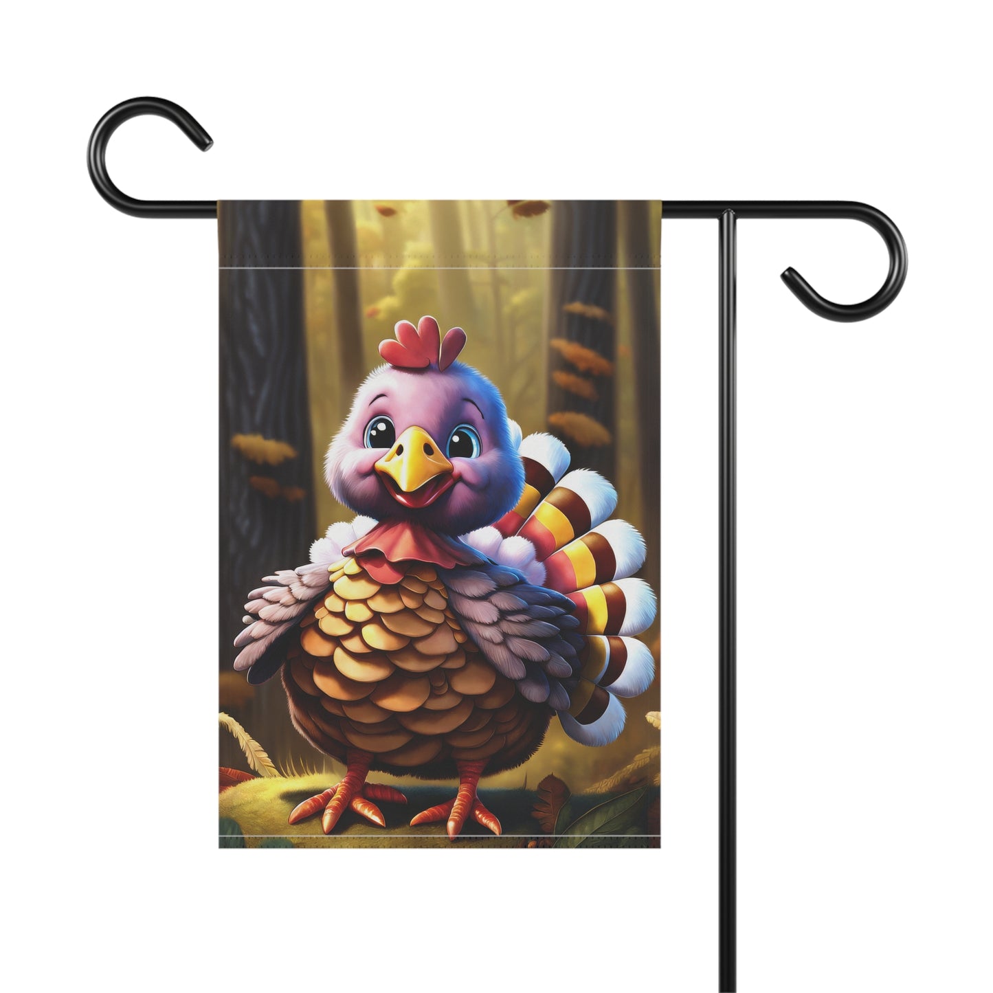 Adorable Thanksgiving Turkey Garden Flag