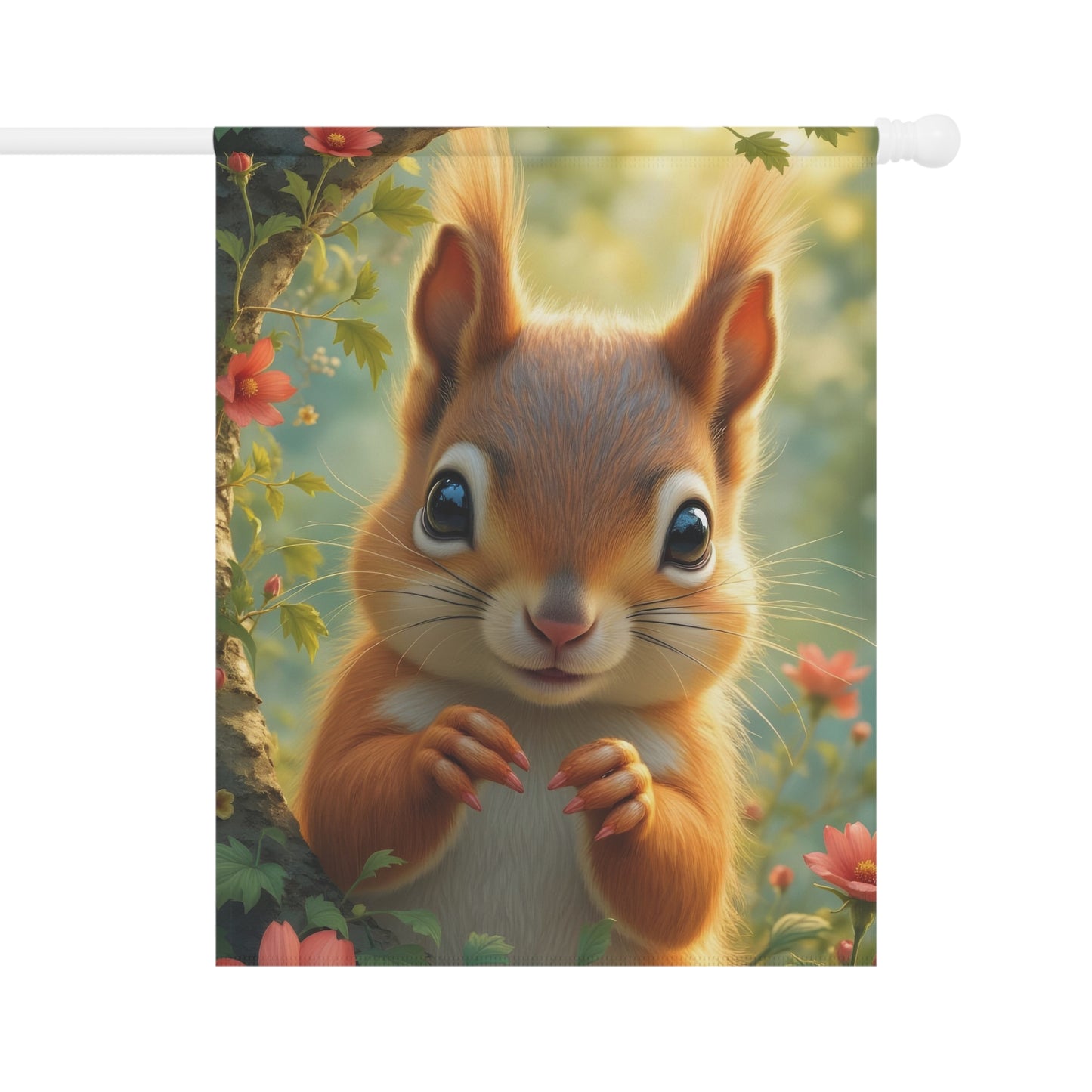 Cute Squirrel Garden Flag
