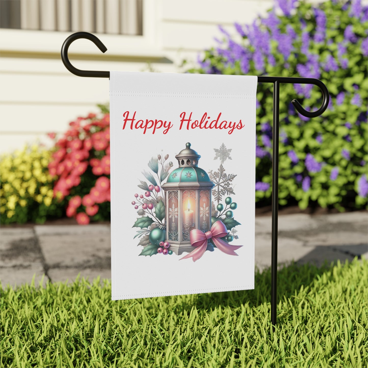 Christmas Lantern Garden Flag