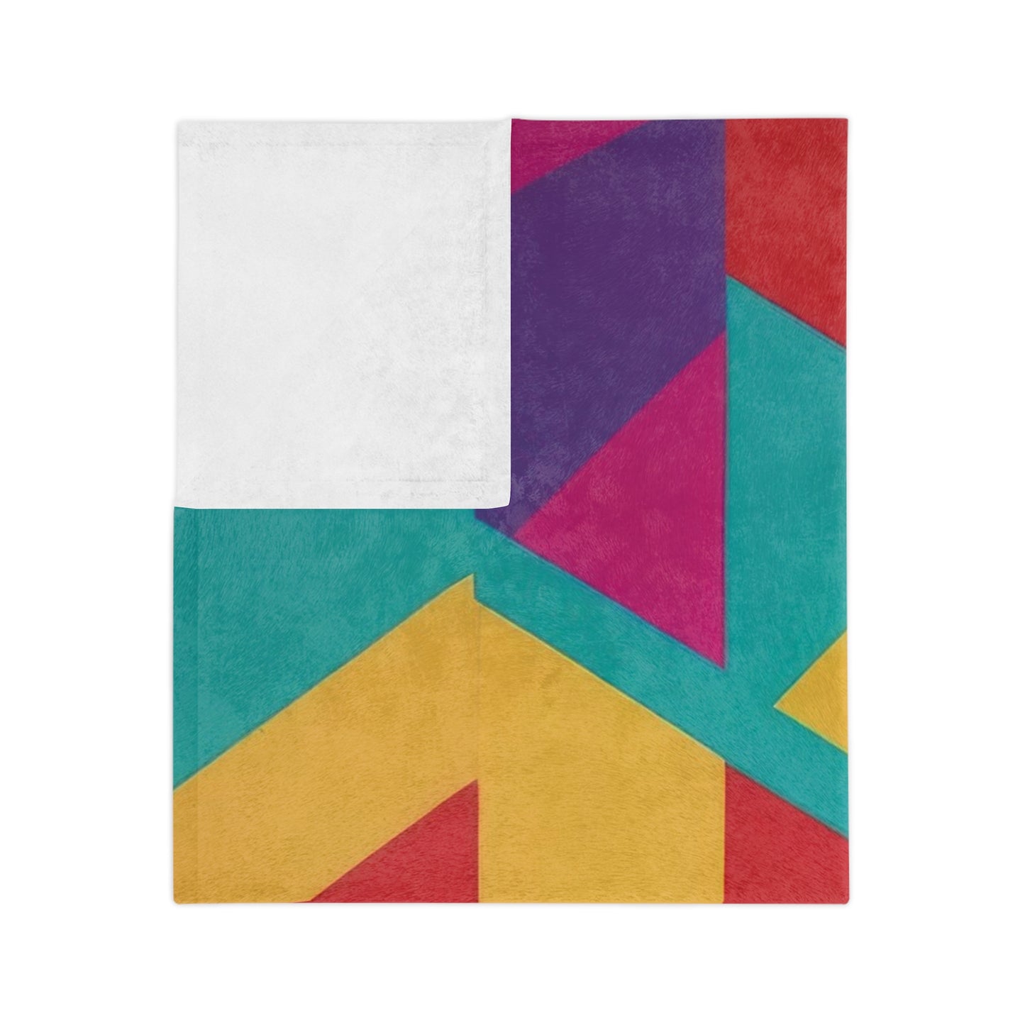 Colorful Modern Geometric Velveteen Blanket