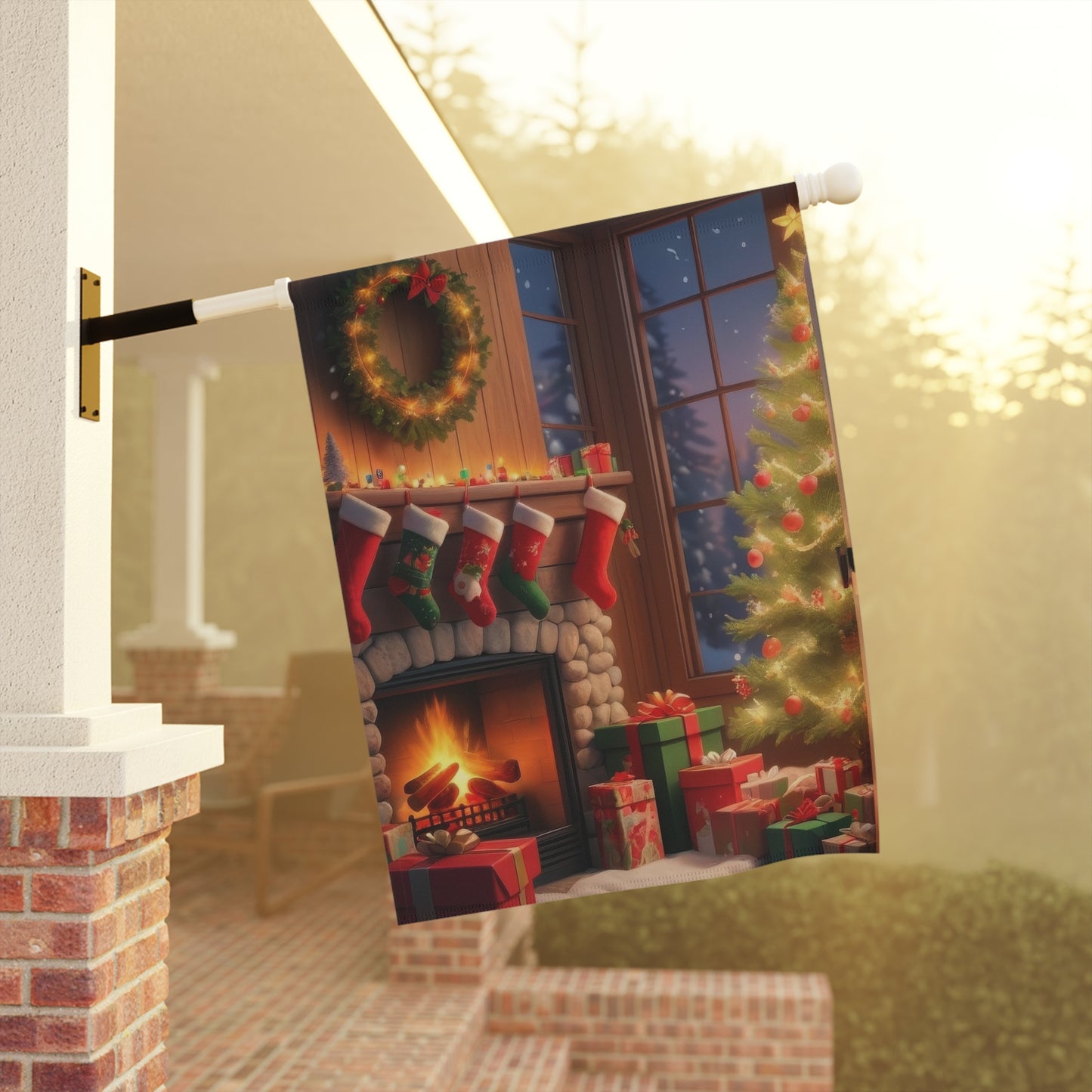 Cozy Christmas Holiday Garden Flag