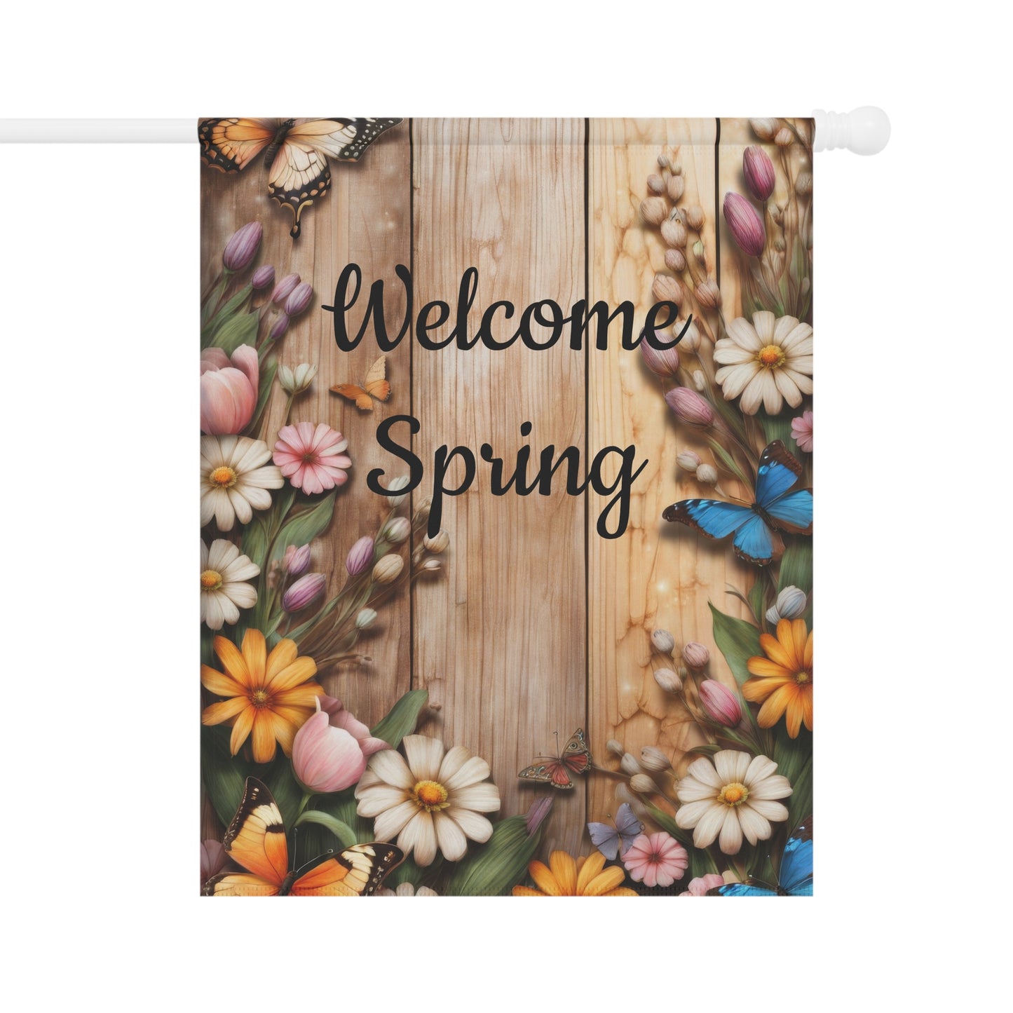 Welcome Spring Garden Flag