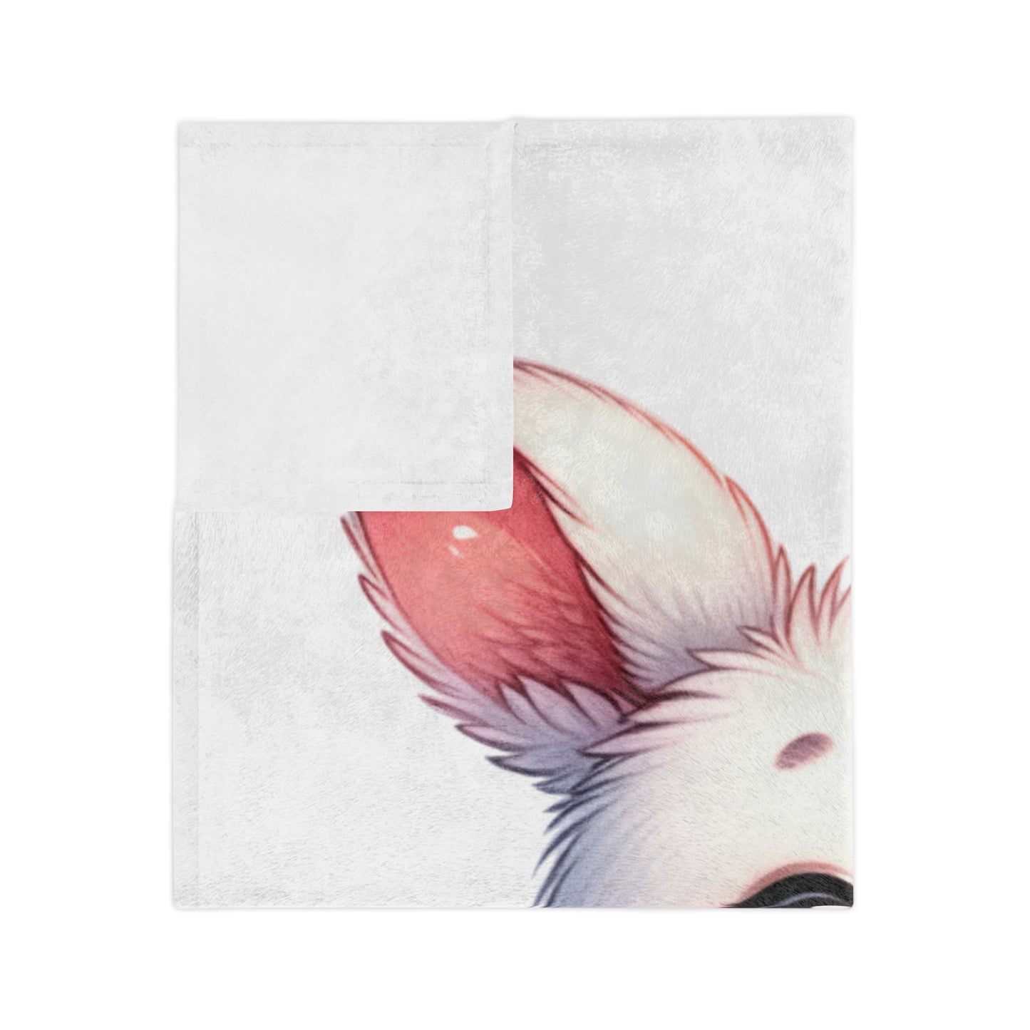 Adorable Big-Eyed Bunny Velveteen Blanket