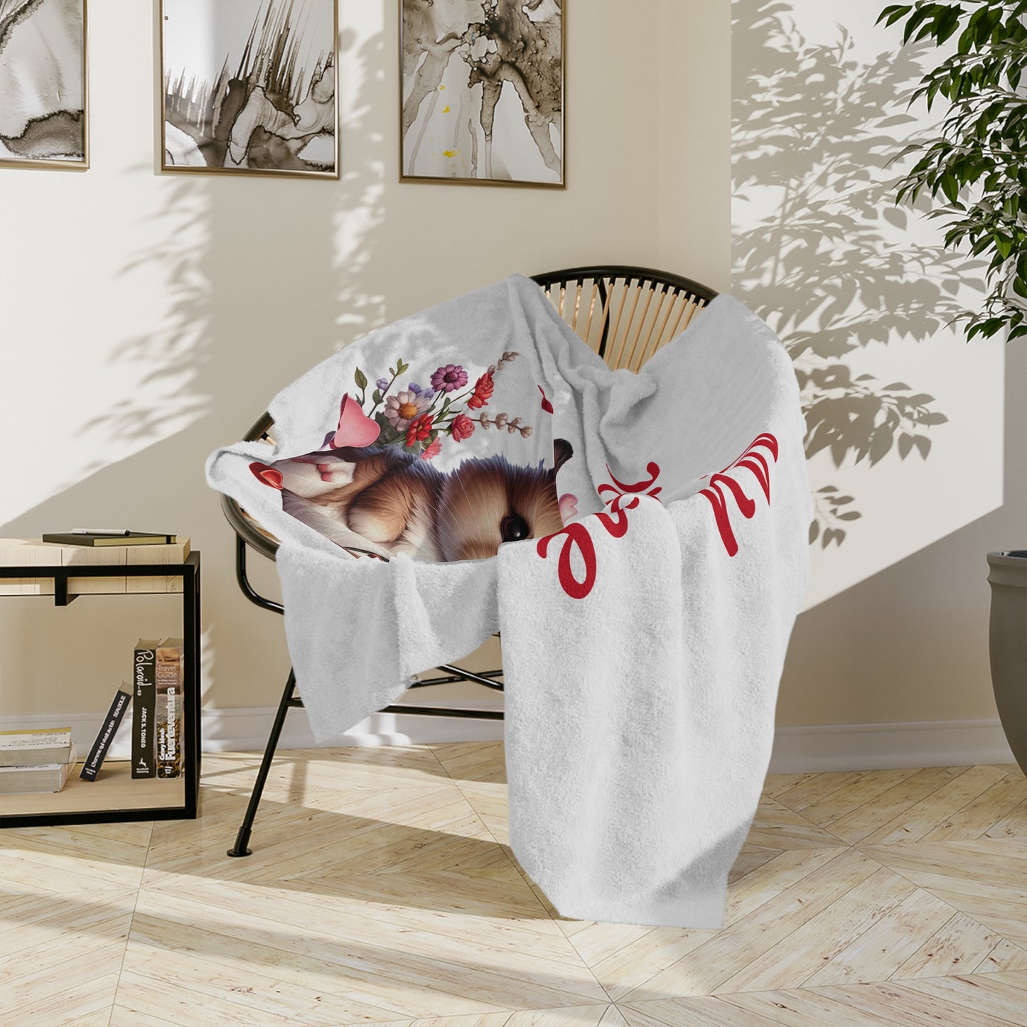 My Valentine Bunny Velveteen Blanket