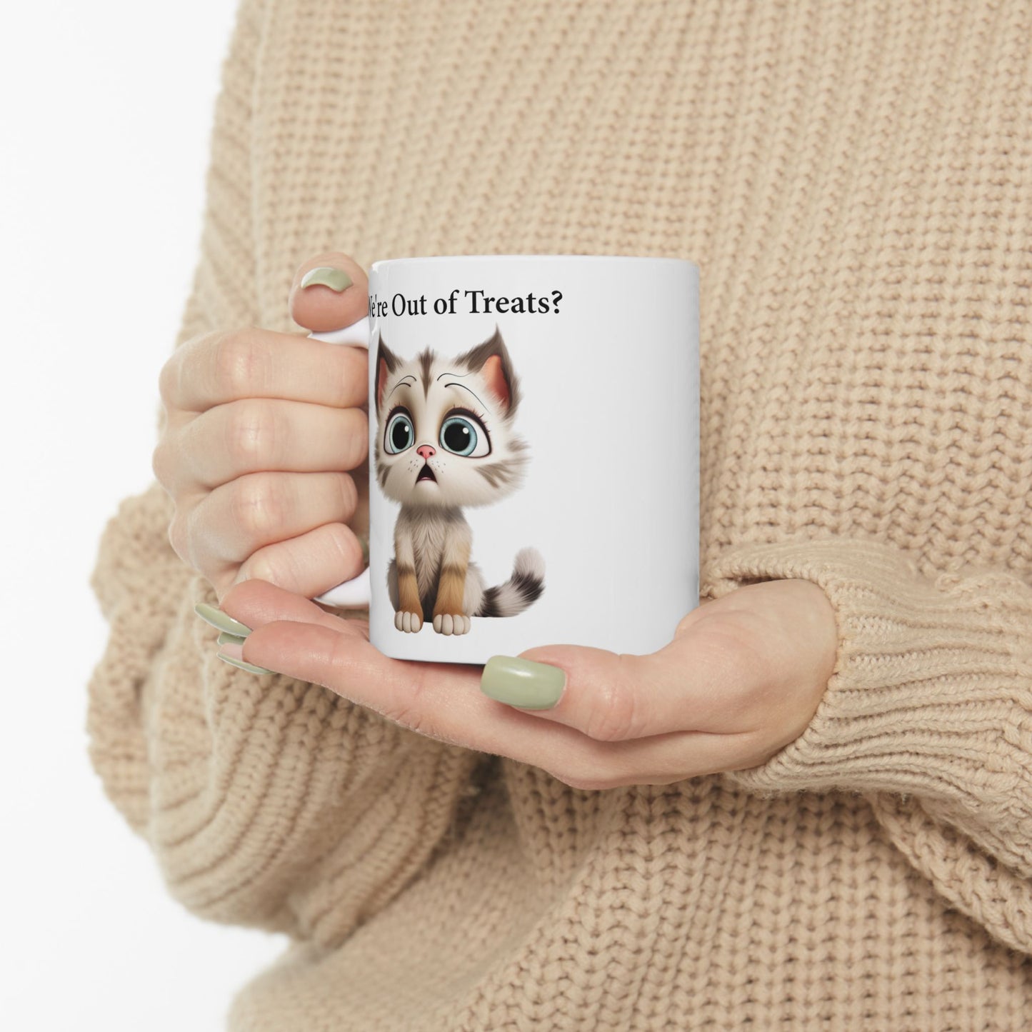 Cute Sad Kitten Coffee Mug