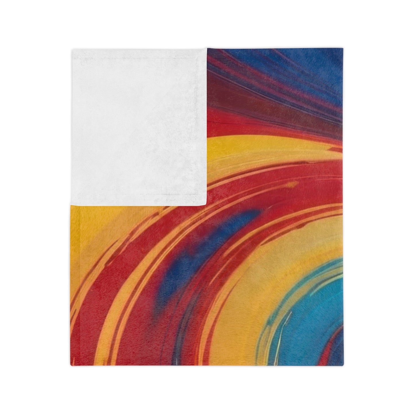 Vibrant Swirl Velveteen Blanket
