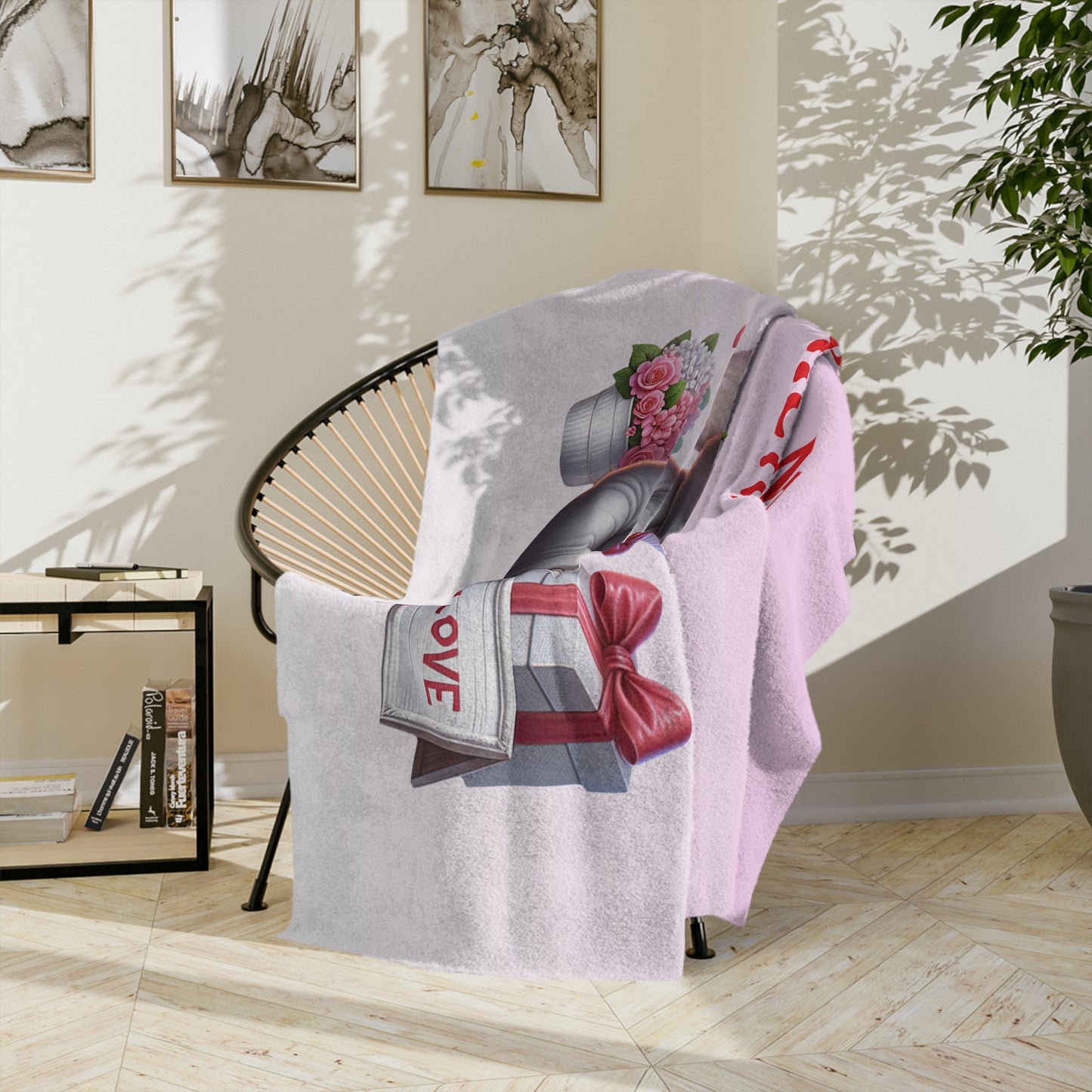 Be My Valentine Cute Elephant Velveteen Blanket