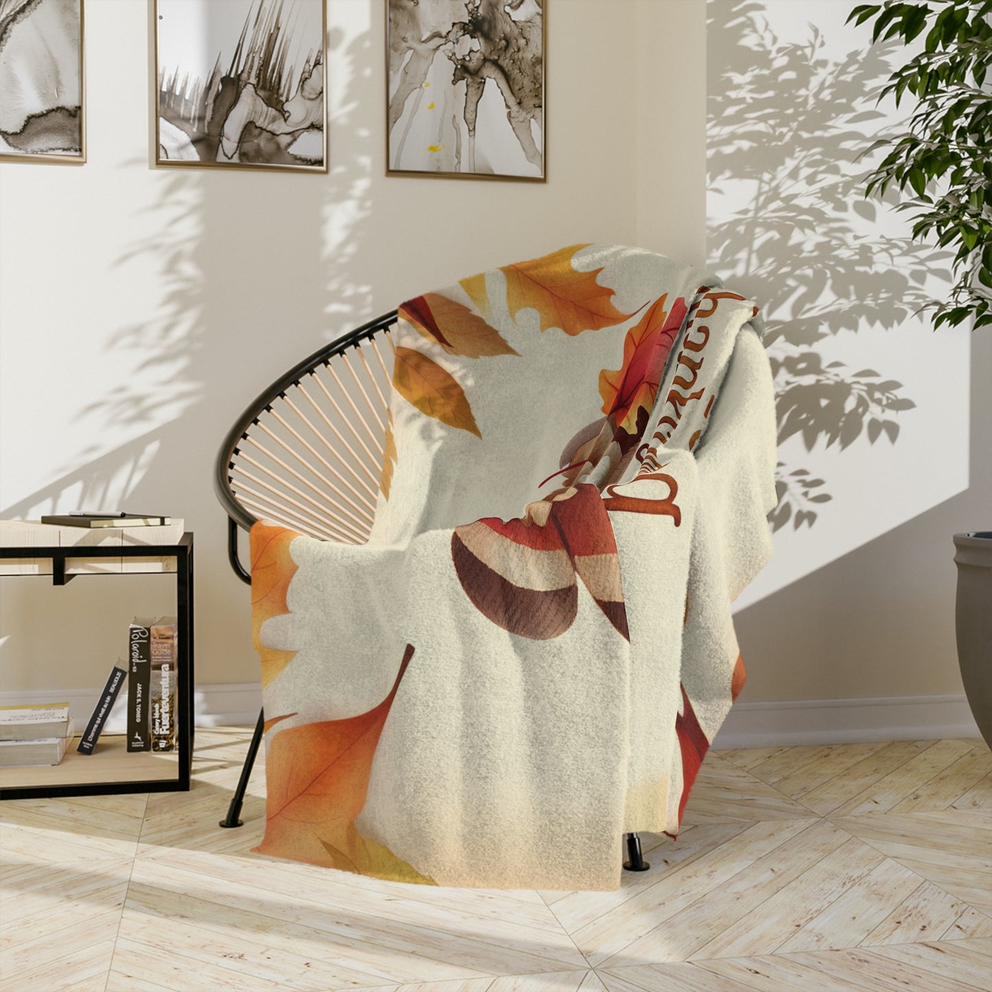 Happy Thanksgiving Turkey Cozy Blanket