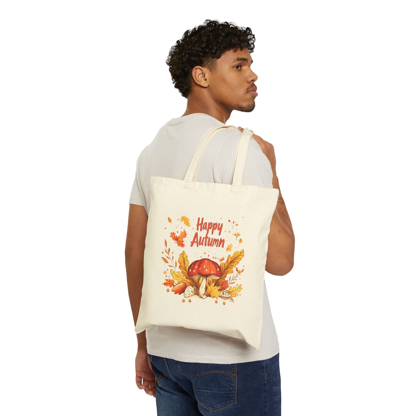 Fall Harvest Mushroom Tote Bag