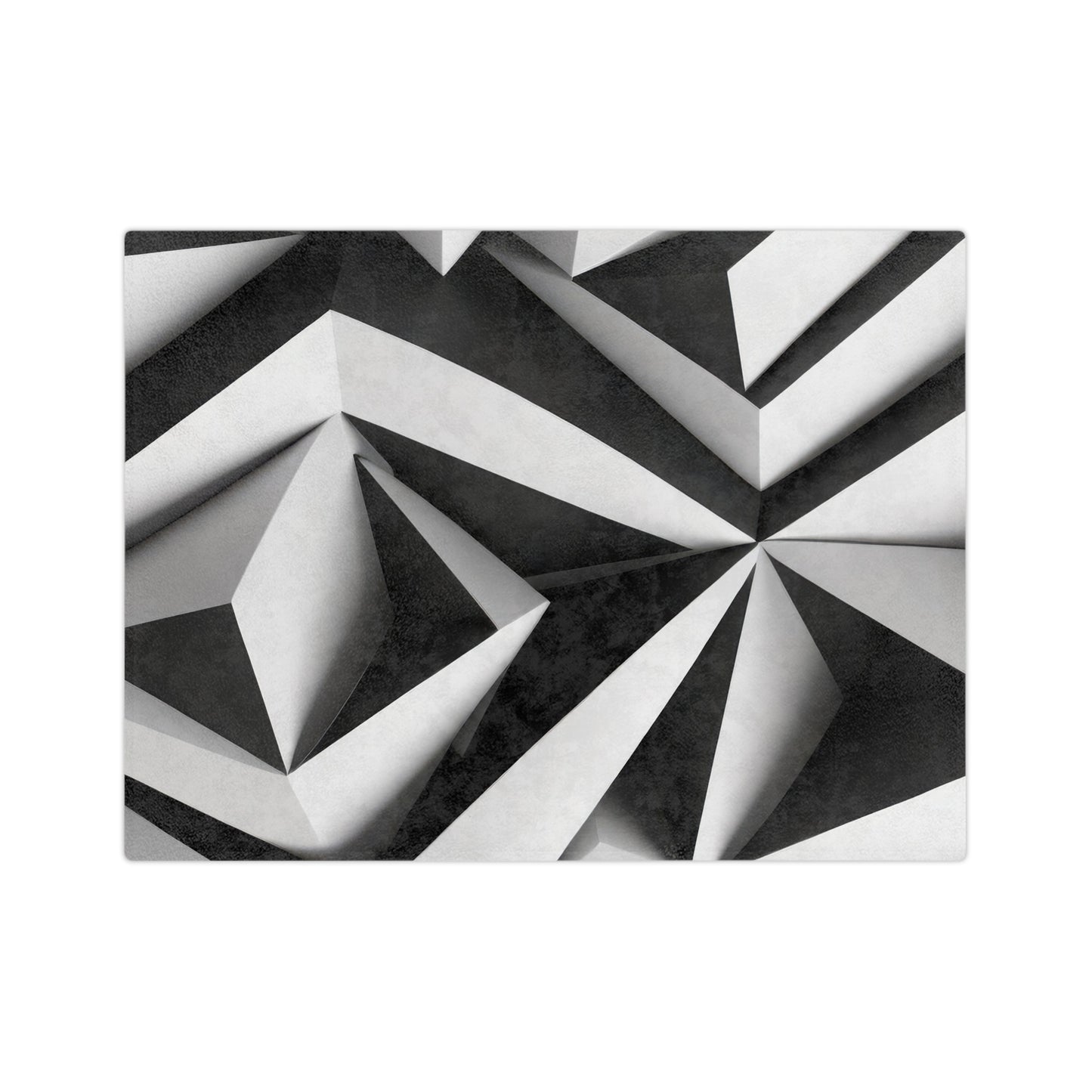 3D Modern Black & White Throw