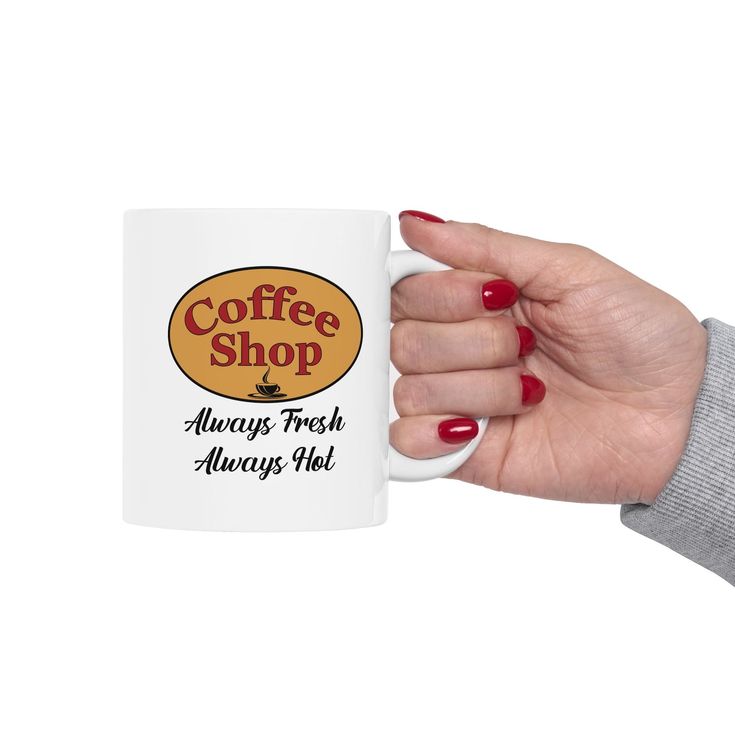Retro themed coffee mug