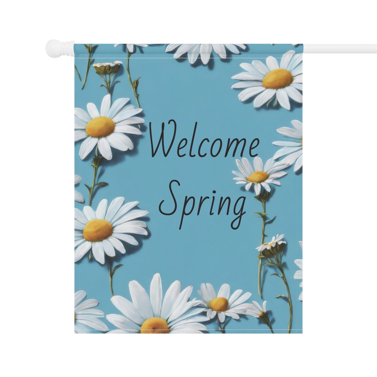 Welcome Spring Daises Garden Flag