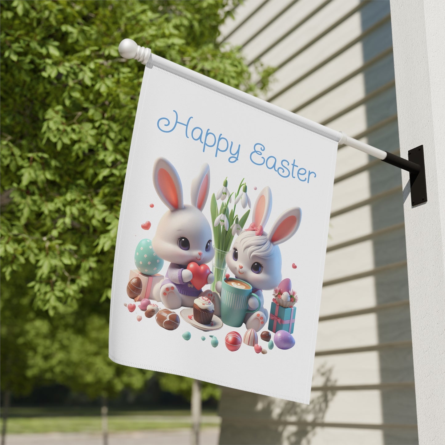 Sweet Little Easter Bunnies Garden Flag