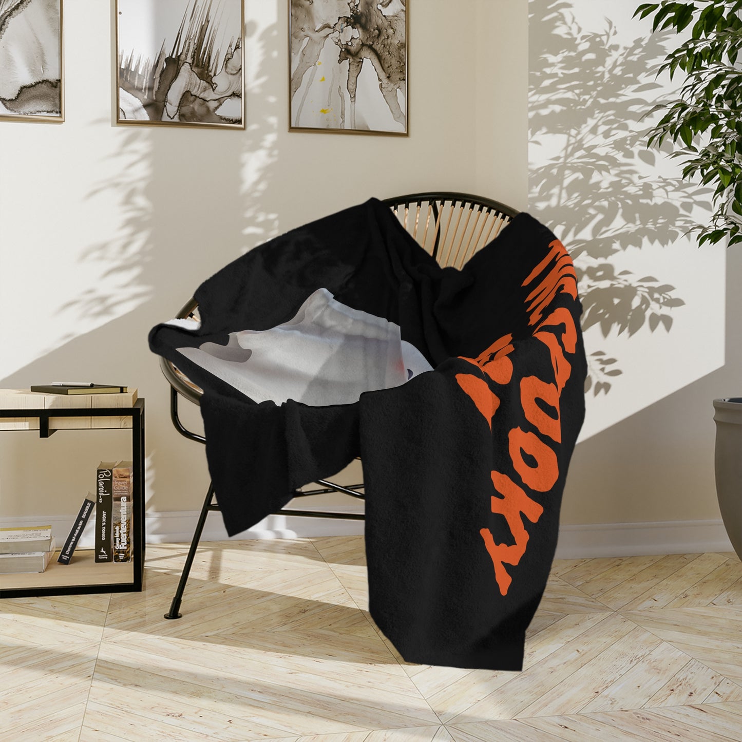 "The Spooky Season" Adorable Ghost Halloween Plush Blanket -