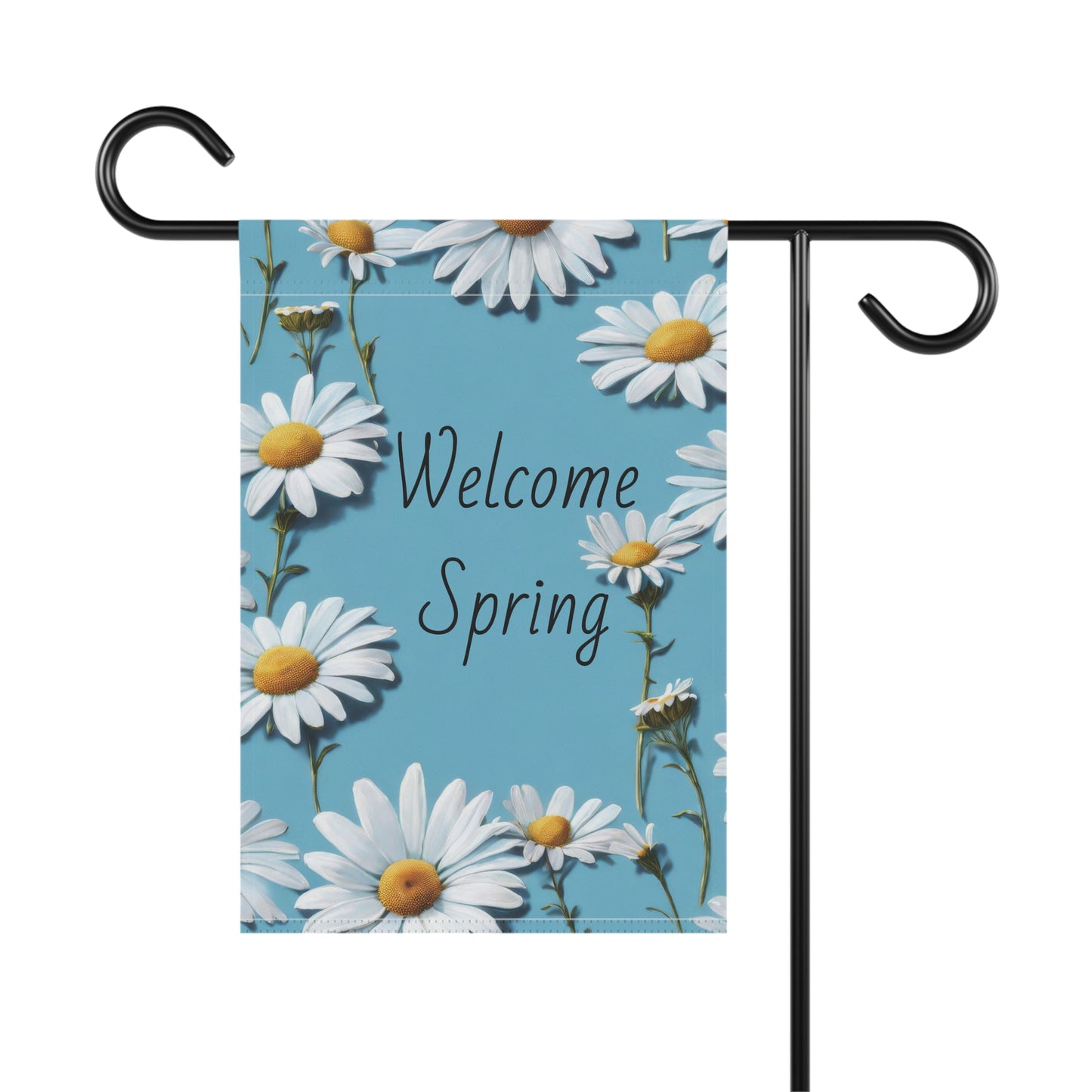 Welcome Spring Daises Garden Flag