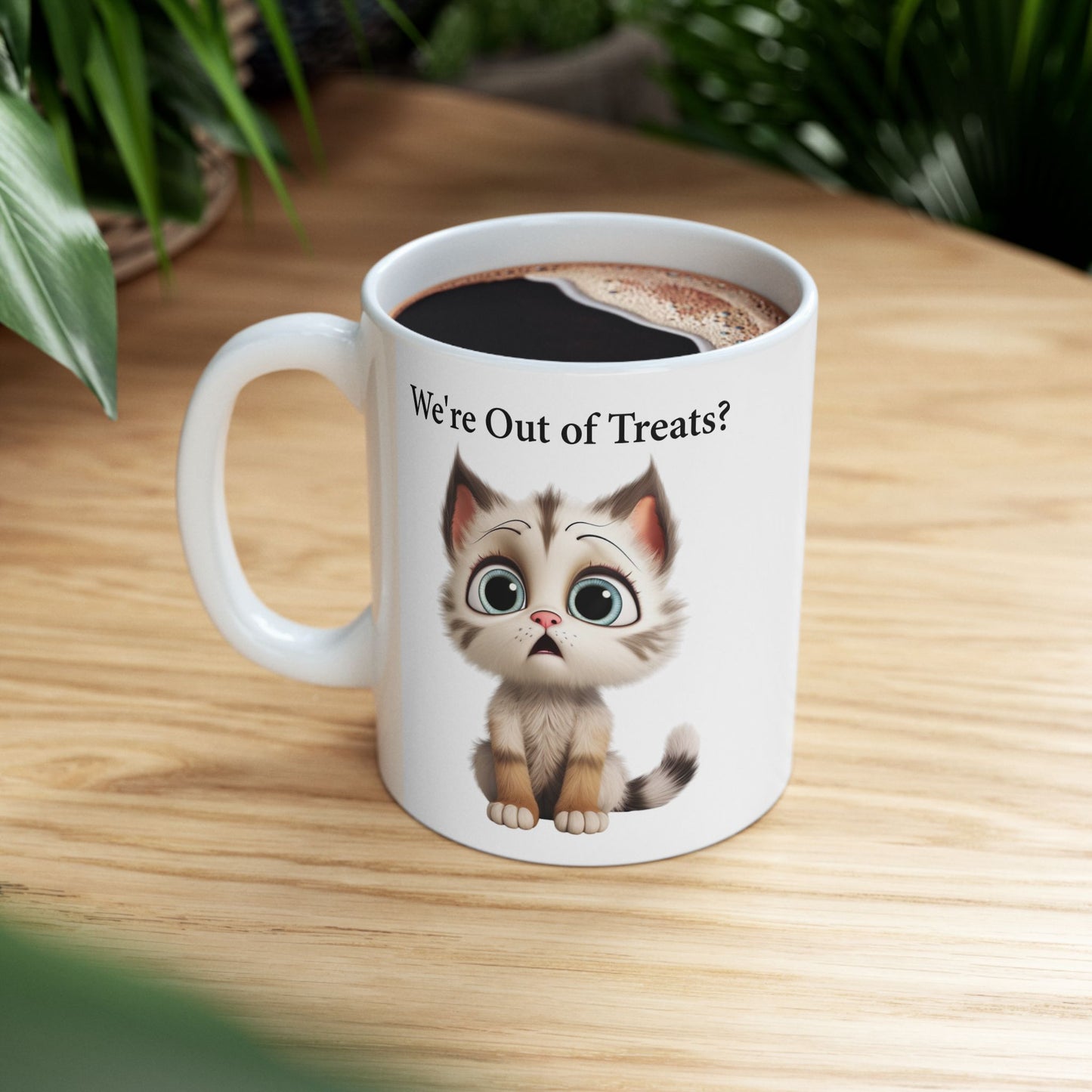 Cute Sad Kitten Coffee Mug