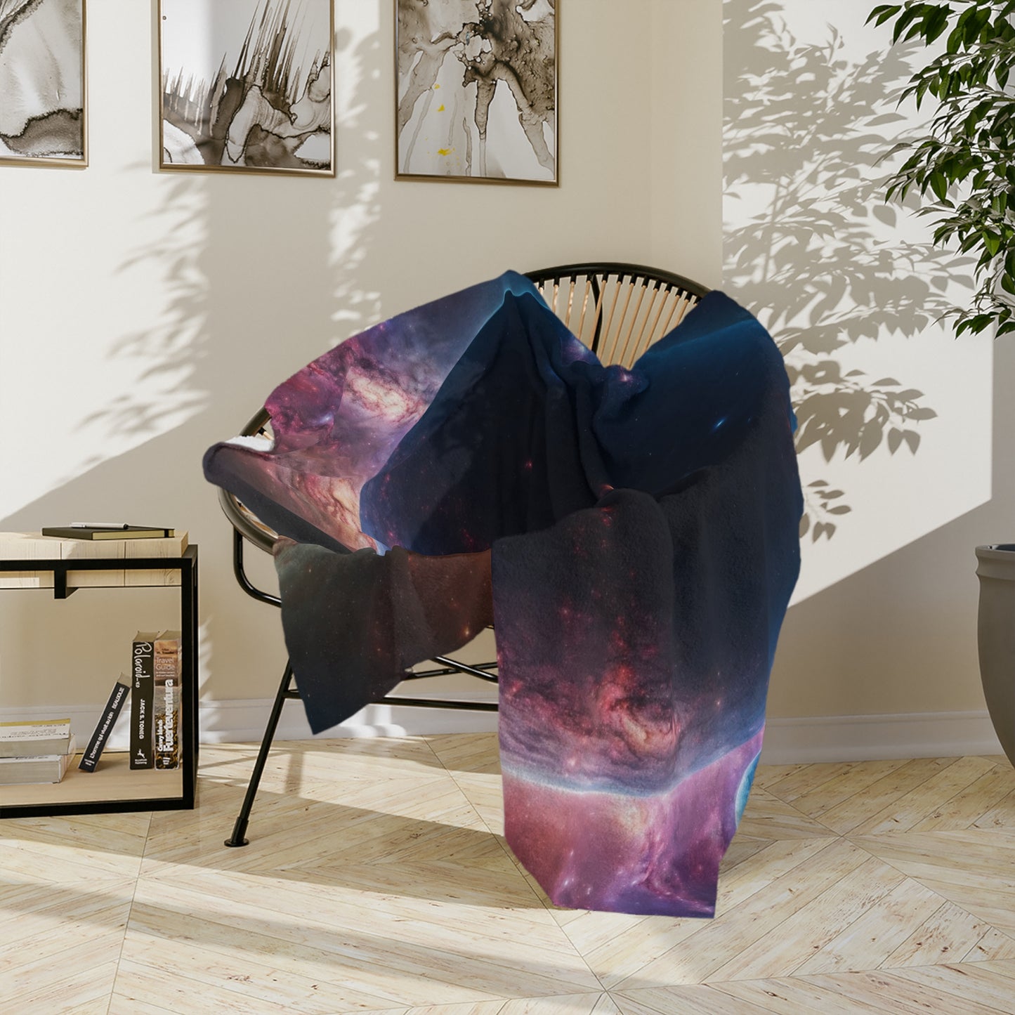 Galactic Planet Velveteen Throw