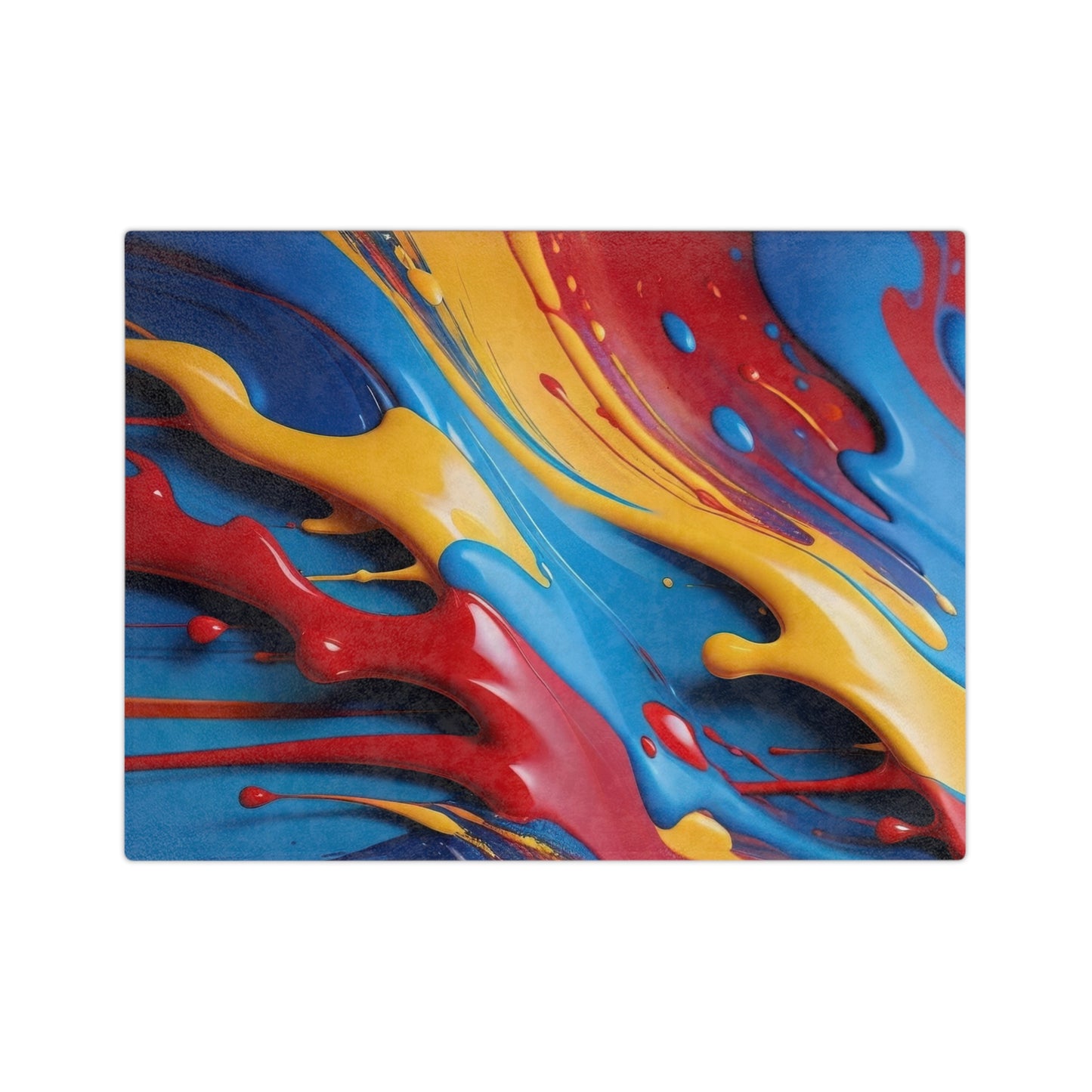 Vibrant Paint Drip Velveteen Blanket