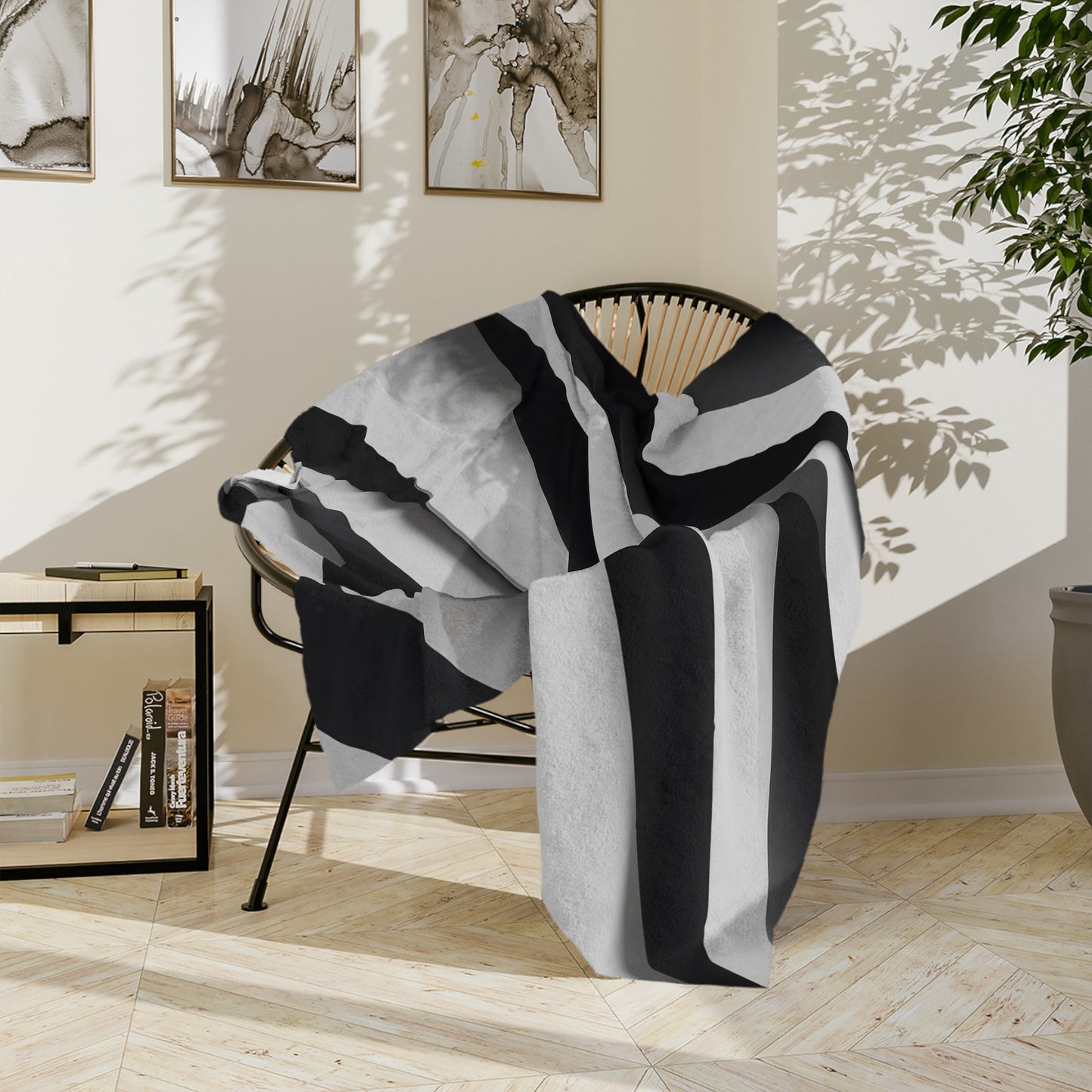 Modern 3D Geometric Velveteen Blanket