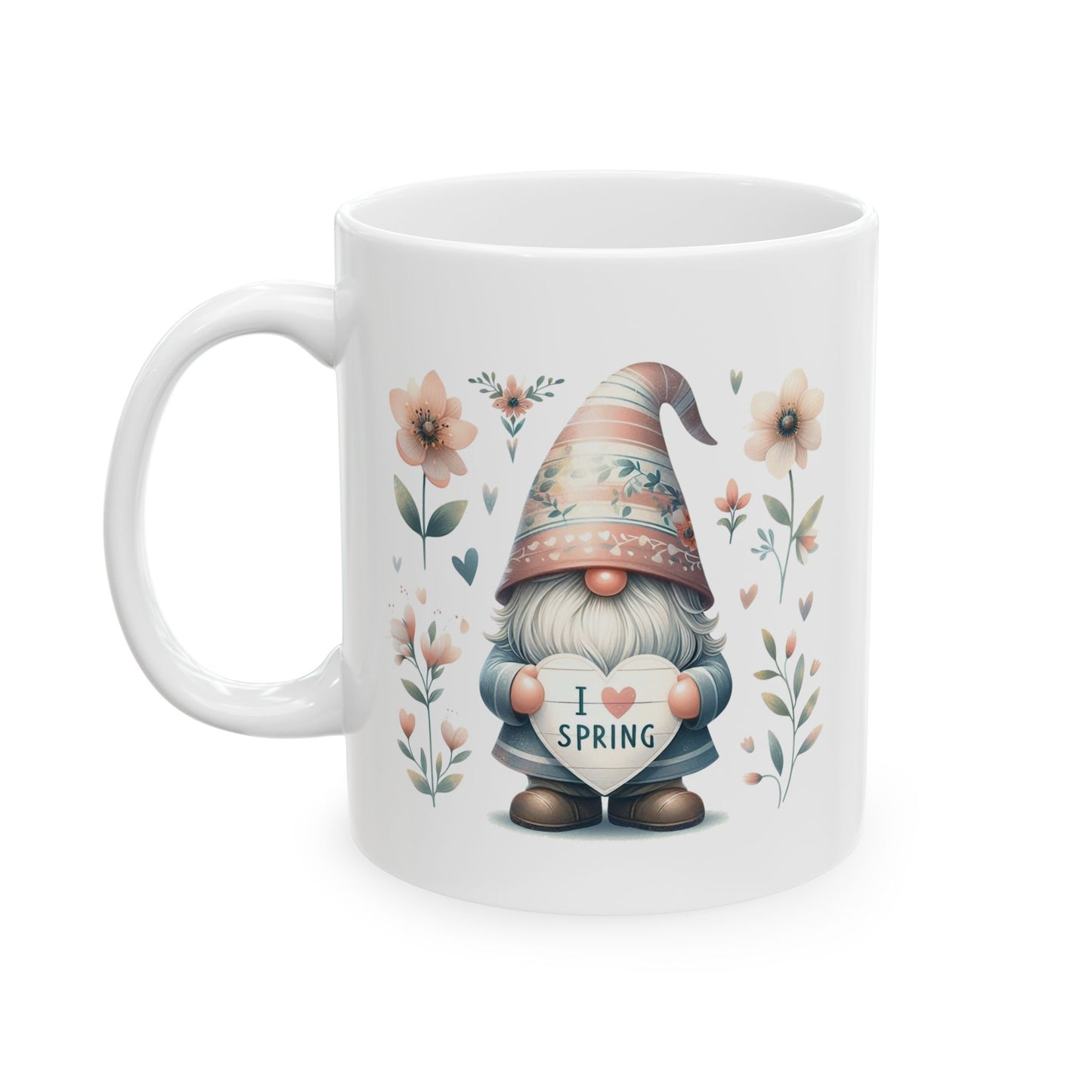 "I Love Spring" Gnome Coffee Mug