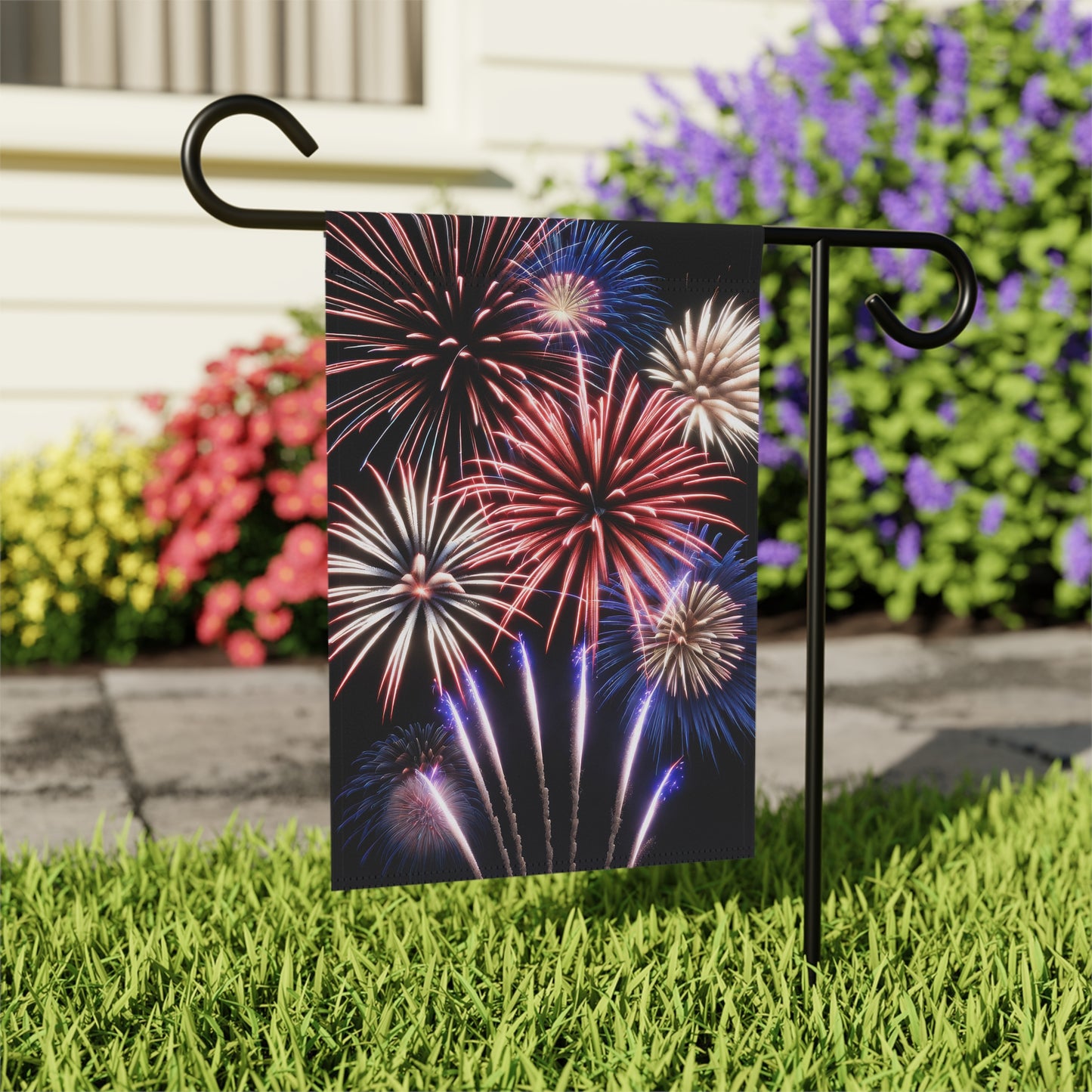 Beautiful Fireworks Garden Flag/House Banner