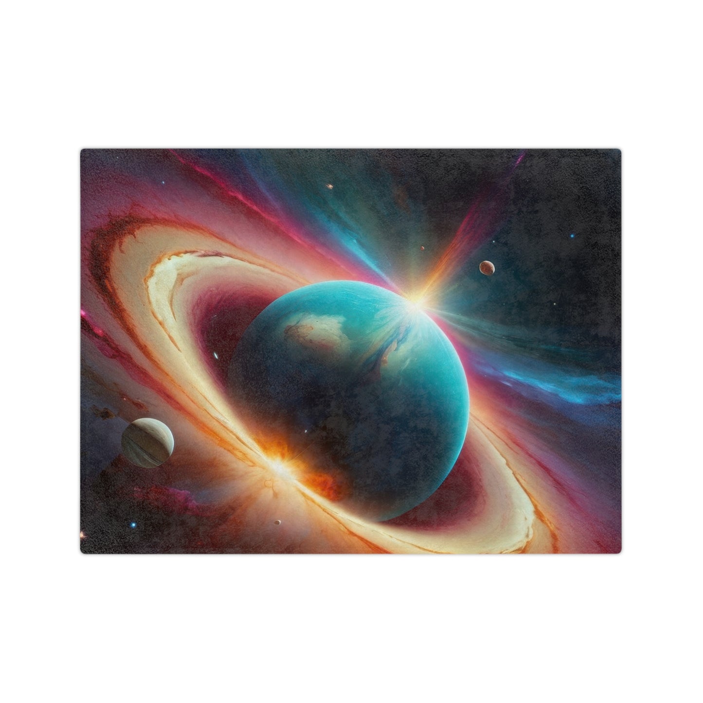 Celestial Orbit Velveteen Blanket