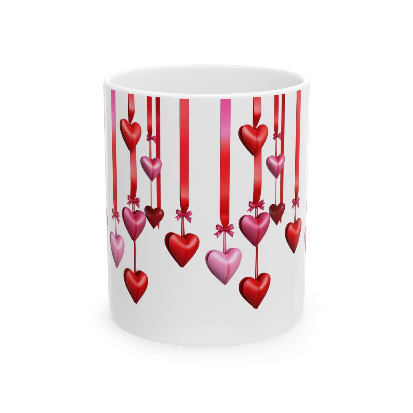 Romantic Hanging Hearts Coffee Mug