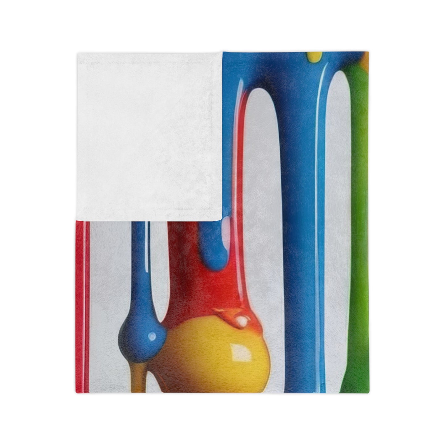 Vibrant Paint Drip Velveteen Blanket